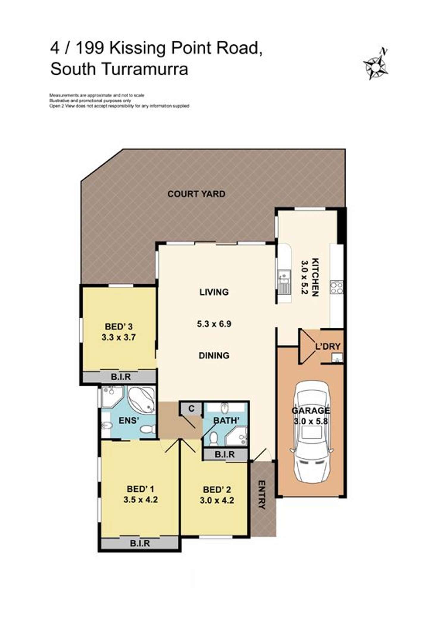 Floorplan of Homely villa listing, 4/199 Kissing Point Road, Turramurra NSW 2074