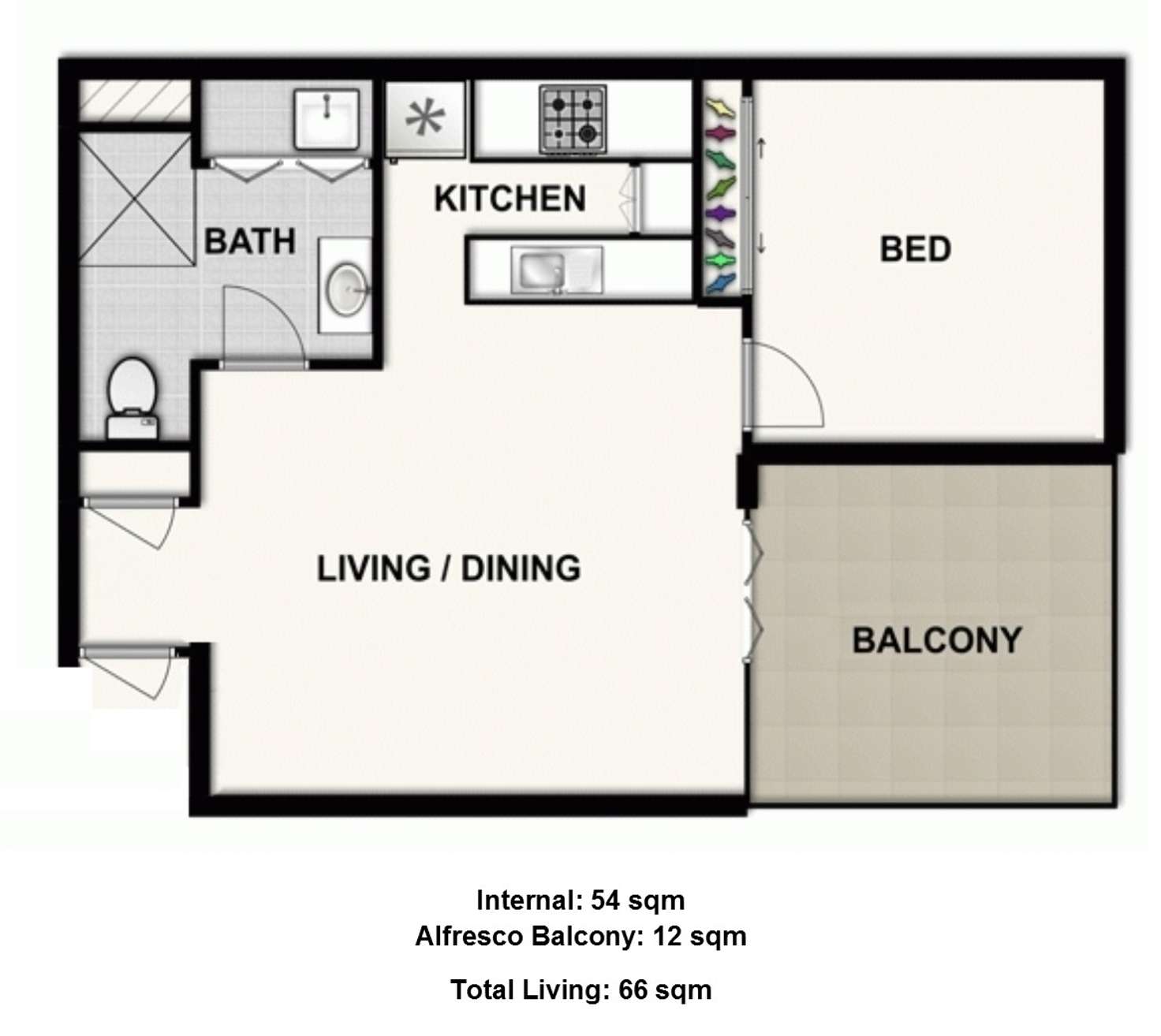 Floorplan of Homely apartment listing, 2210/108 Albert Street, Brisbane City QLD 4000