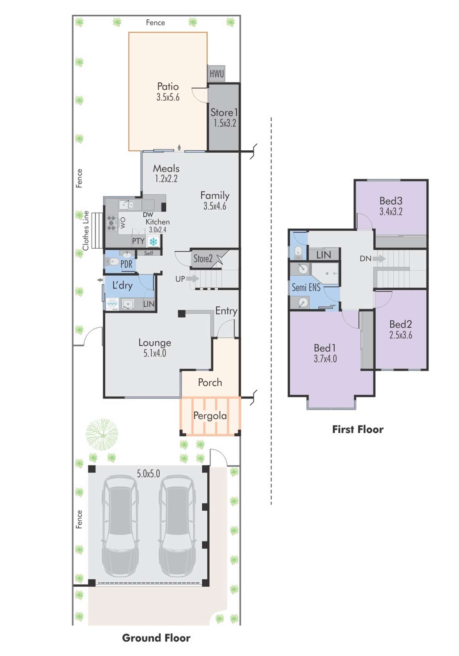 Floorplan of Homely townhouse listing, 1/17 King Edward St, South Perth WA 6151