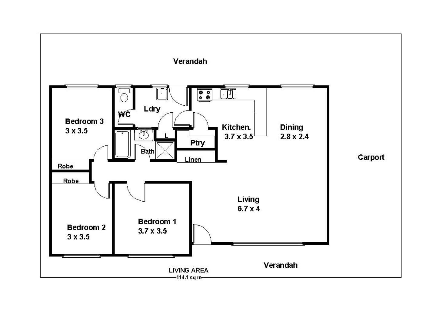 Floorplan of Homely house listing, 4 Randell Terrace, Monash SA 5342