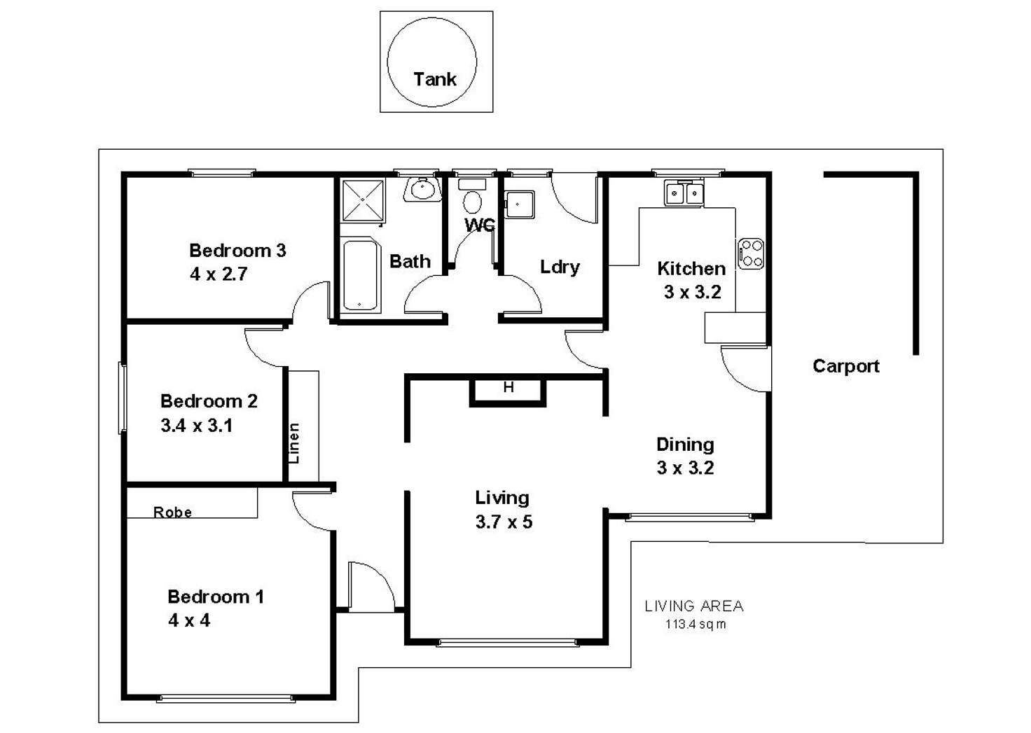 Floorplan of Homely house listing, 11 Hawdon Street, Barmera SA 5345