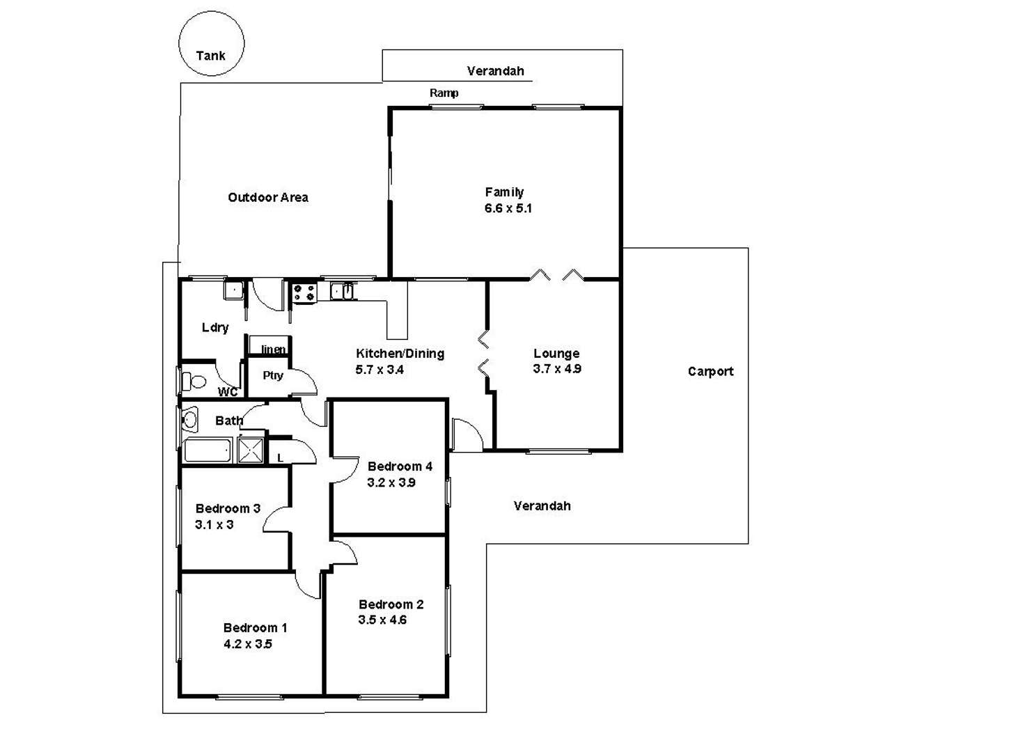 Floorplan of Homely house listing, 4 Hague Street, Barmera SA 5345