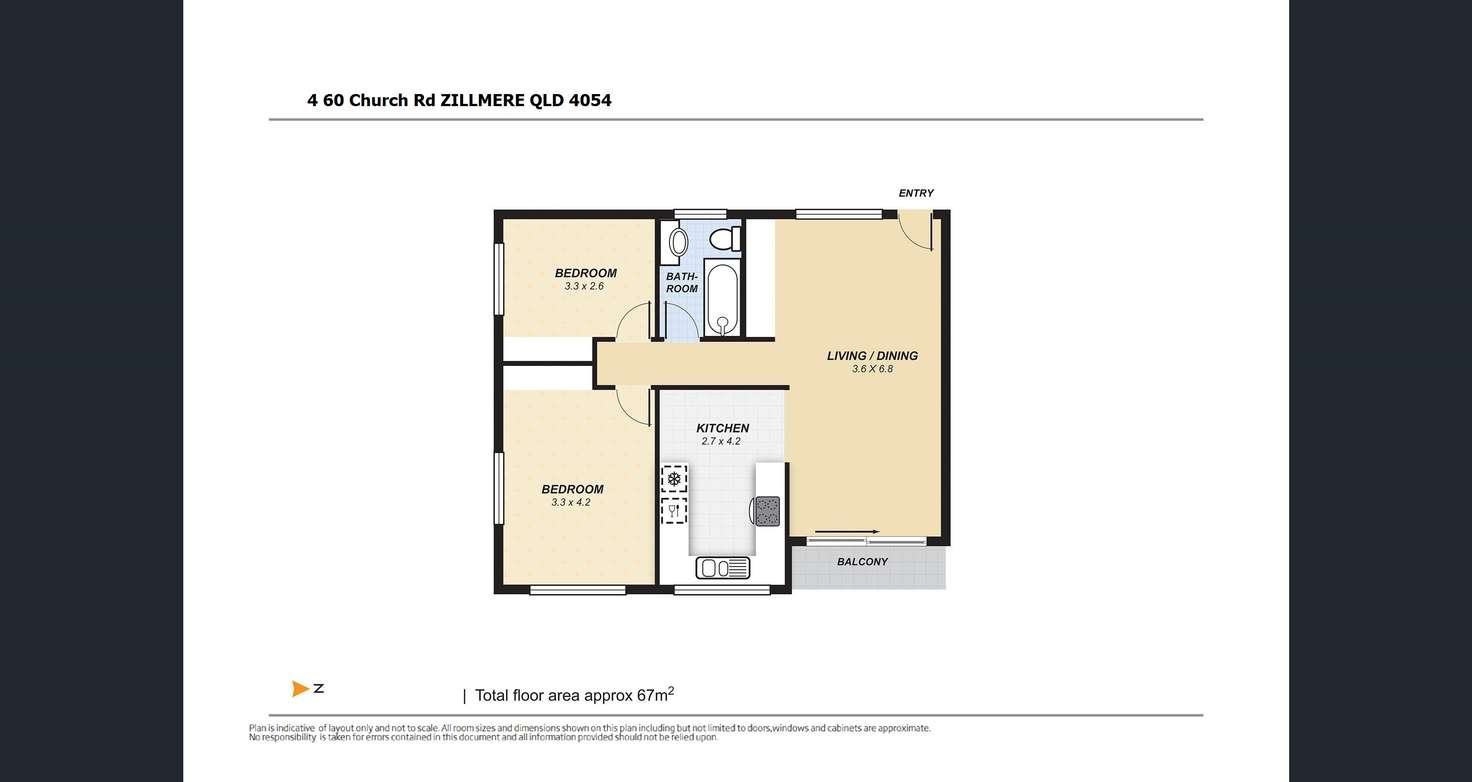 Floorplan of Homely unit listing, 4/60 Church Road, Zillmere QLD 4034