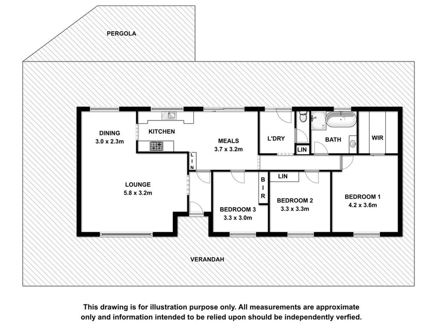 Floorplan of Homely acreageSemiRural listing, 159 HANSBERRY ROAD, Lucindale SA 5272