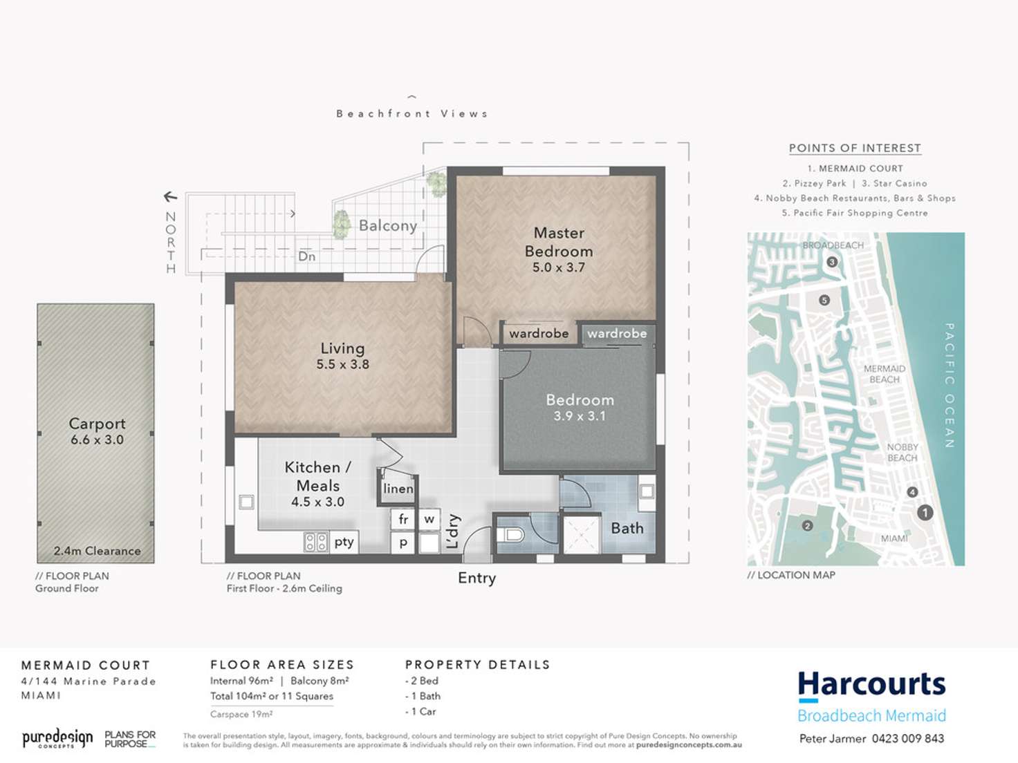 Floorplan of Homely unit listing, 4/144 Marine Parade, Miami QLD 4220