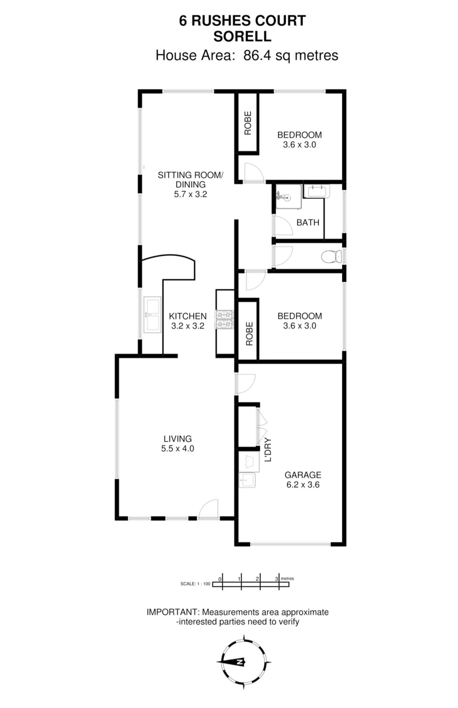 Floorplan of Homely house listing, 6 Rushes Court, Sorell TAS 7172