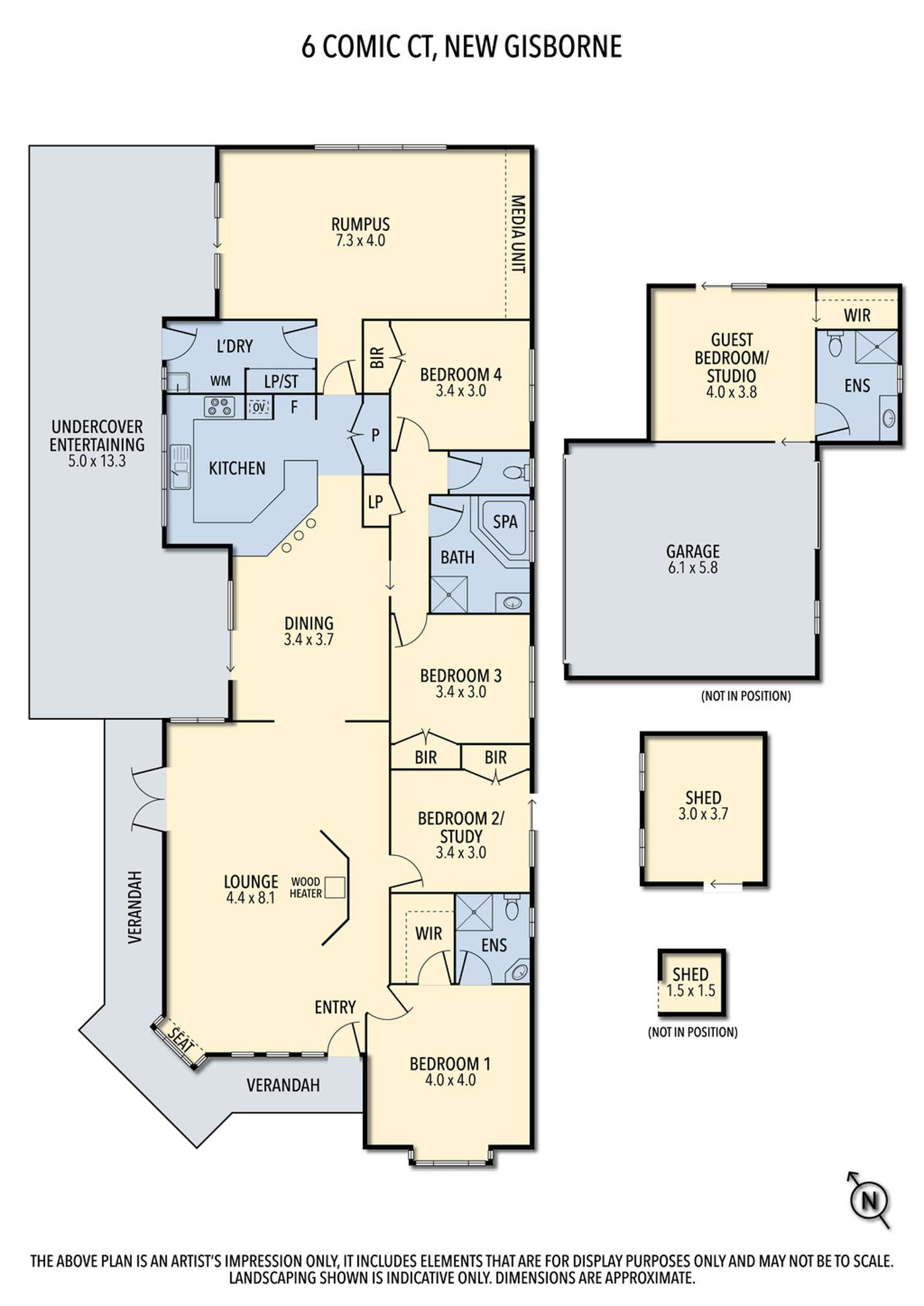 Floorplan of Homely house listing, 6 Comic  Court, New Gisborne VIC 3438
