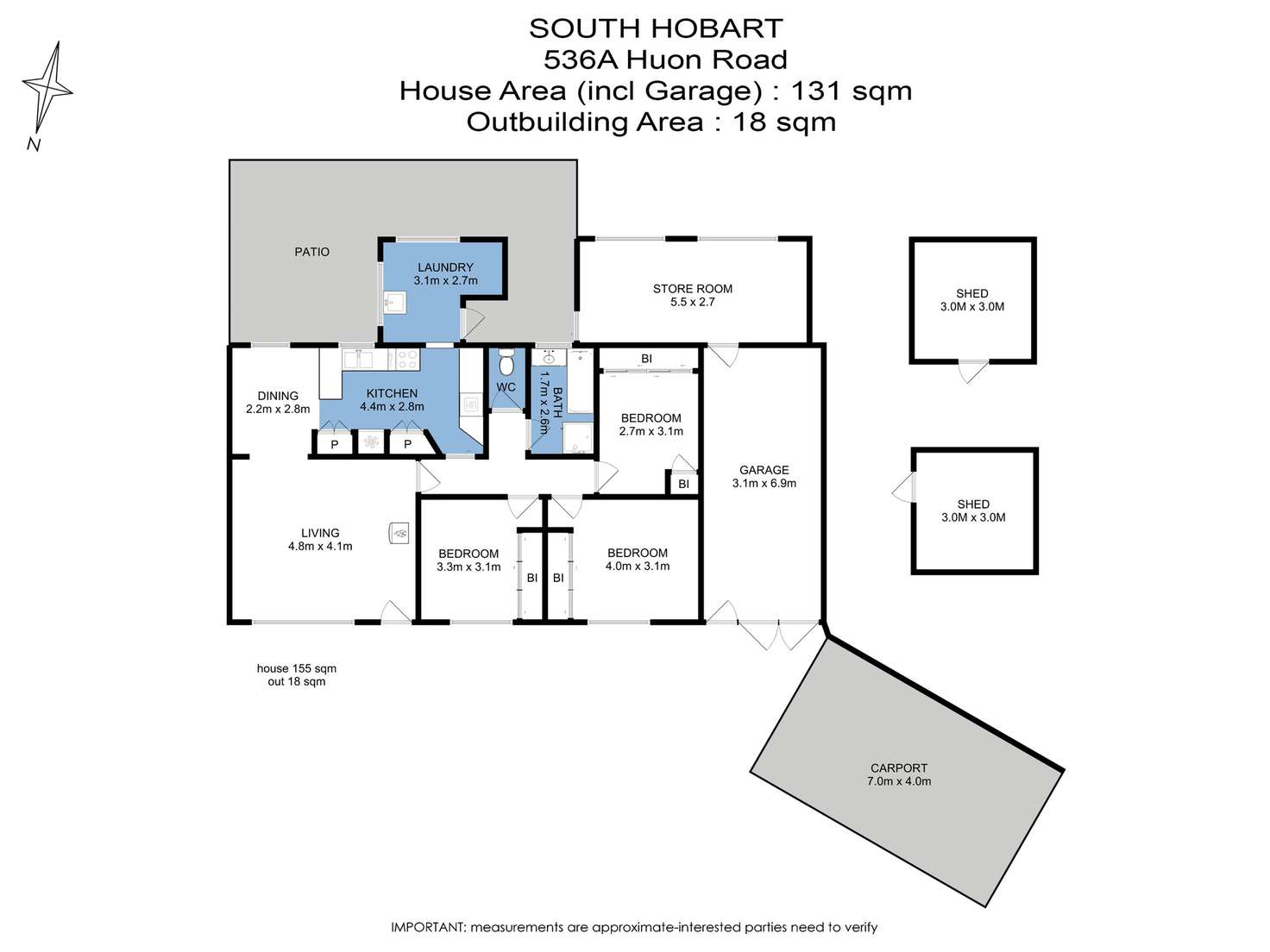 Floorplan of Homely house listing, 536A Huon Road, South Hobart TAS 7004