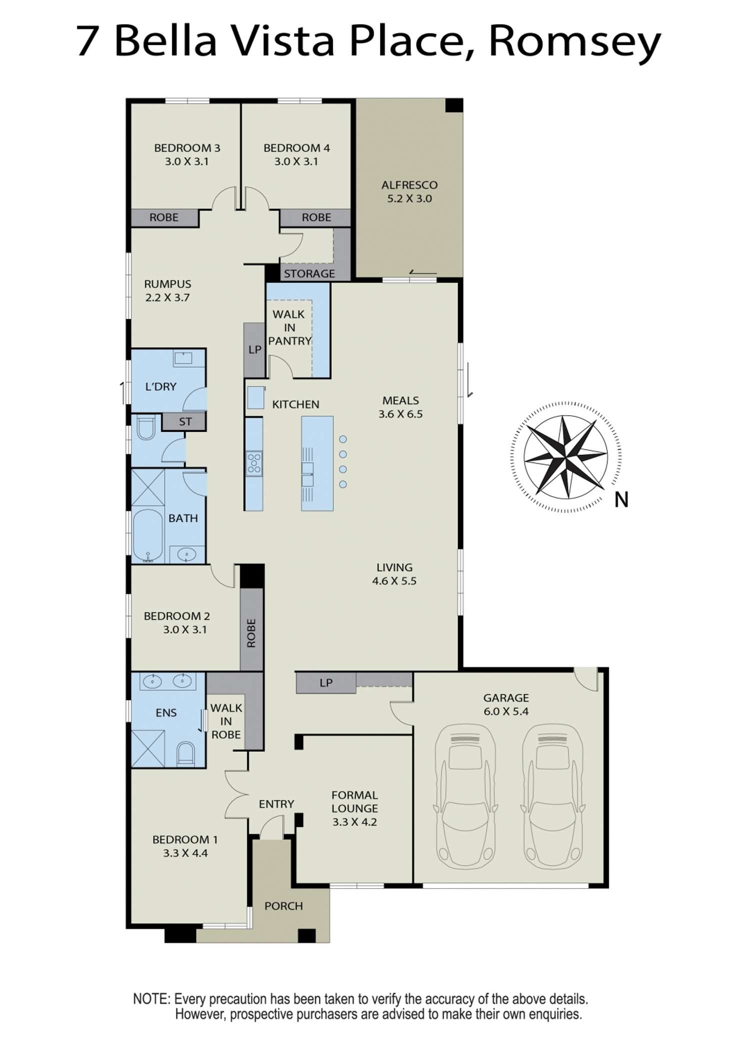 Floorplan of Homely house listing, 7 Bella Vista Place, Romsey VIC 3434
