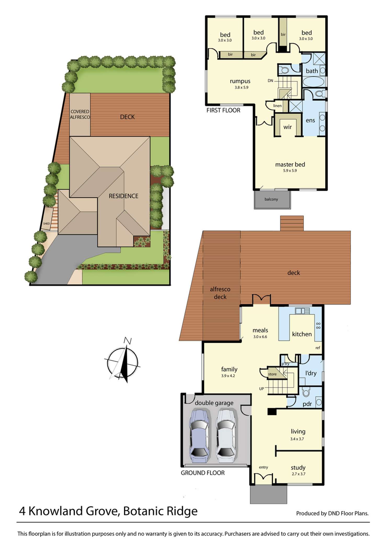 Floorplan of Homely house listing, 4 Knowland Grove, Botanic Ridge VIC 3977
