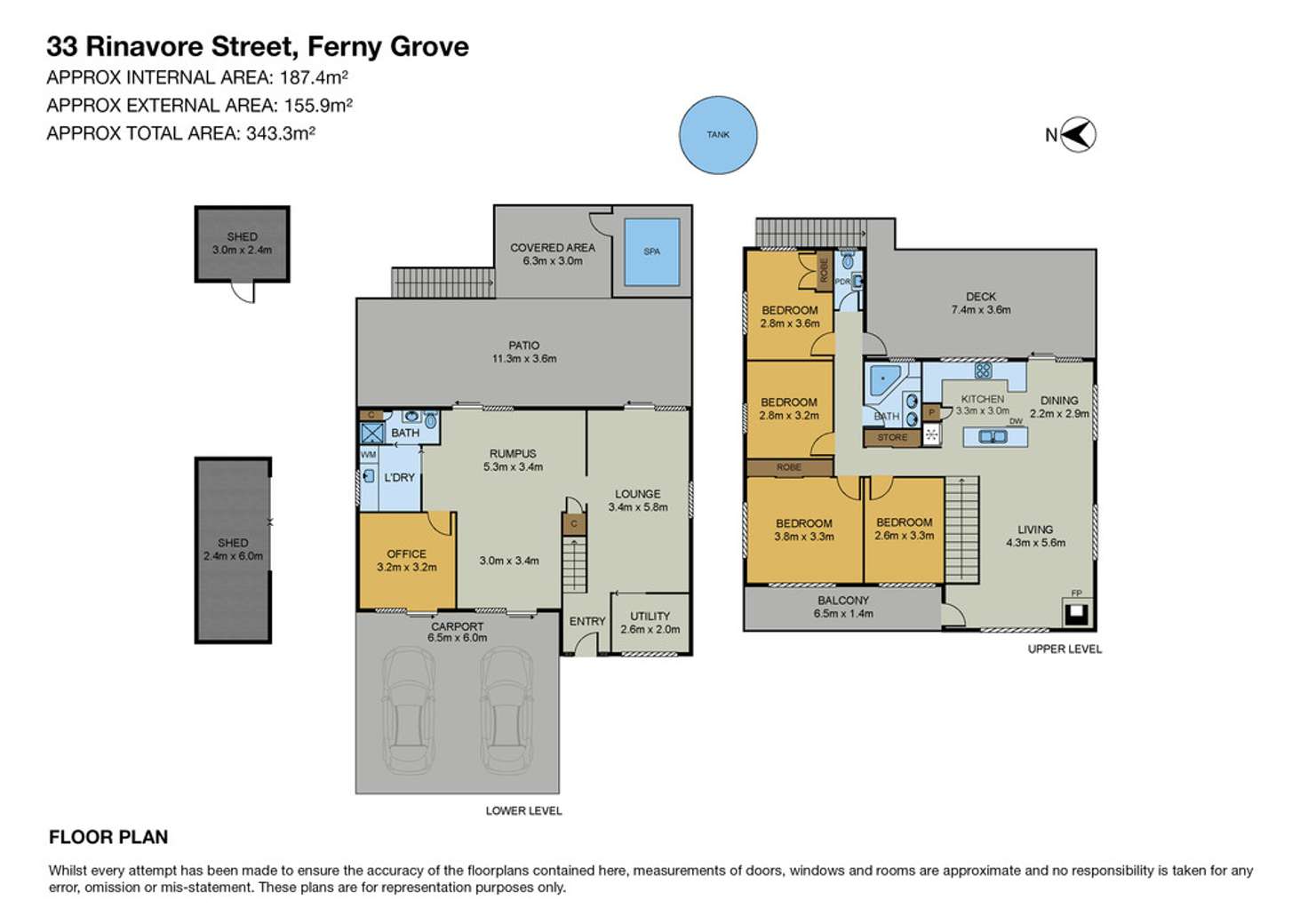 Floorplan of Homely house listing, 33 Rinavore Street, Ferny Grove QLD 4055