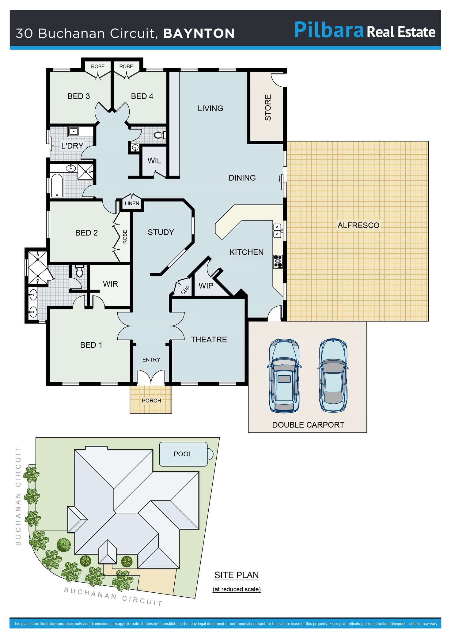 Floorplan of Homely house listing, 30 Buchanan Circuit, Baynton WA 6714