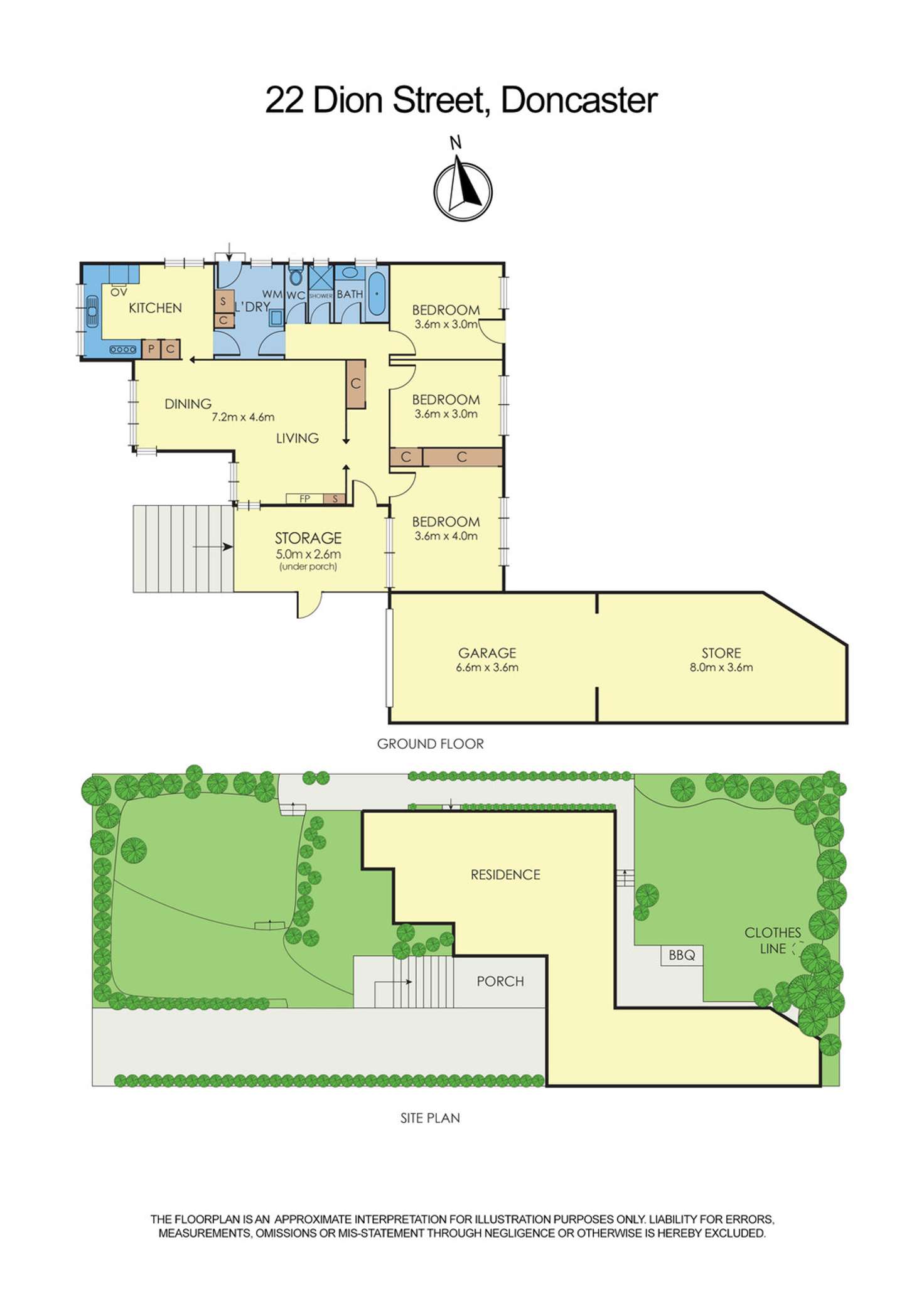 Floorplan of Homely house listing, 22 Dion Street, Doncaster VIC 3108