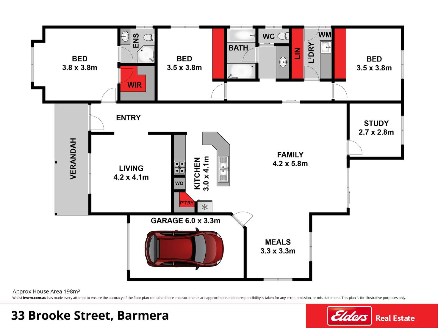 Floorplan of Homely house listing, 33 Brooke Street, Barmera SA 5345