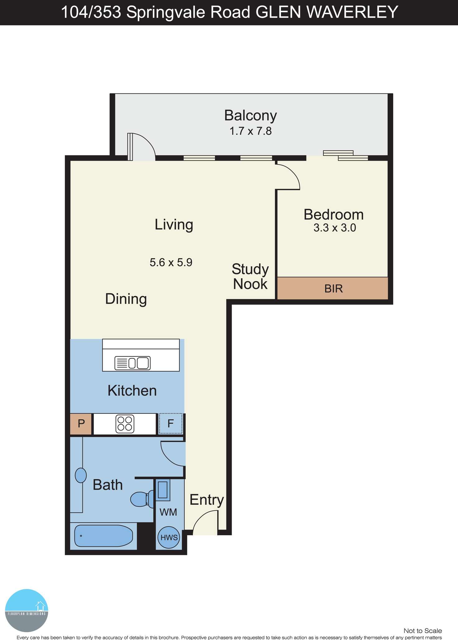 Floorplan of Homely apartment listing, 104/353 Springvale Road, Glen Waverley VIC 3150