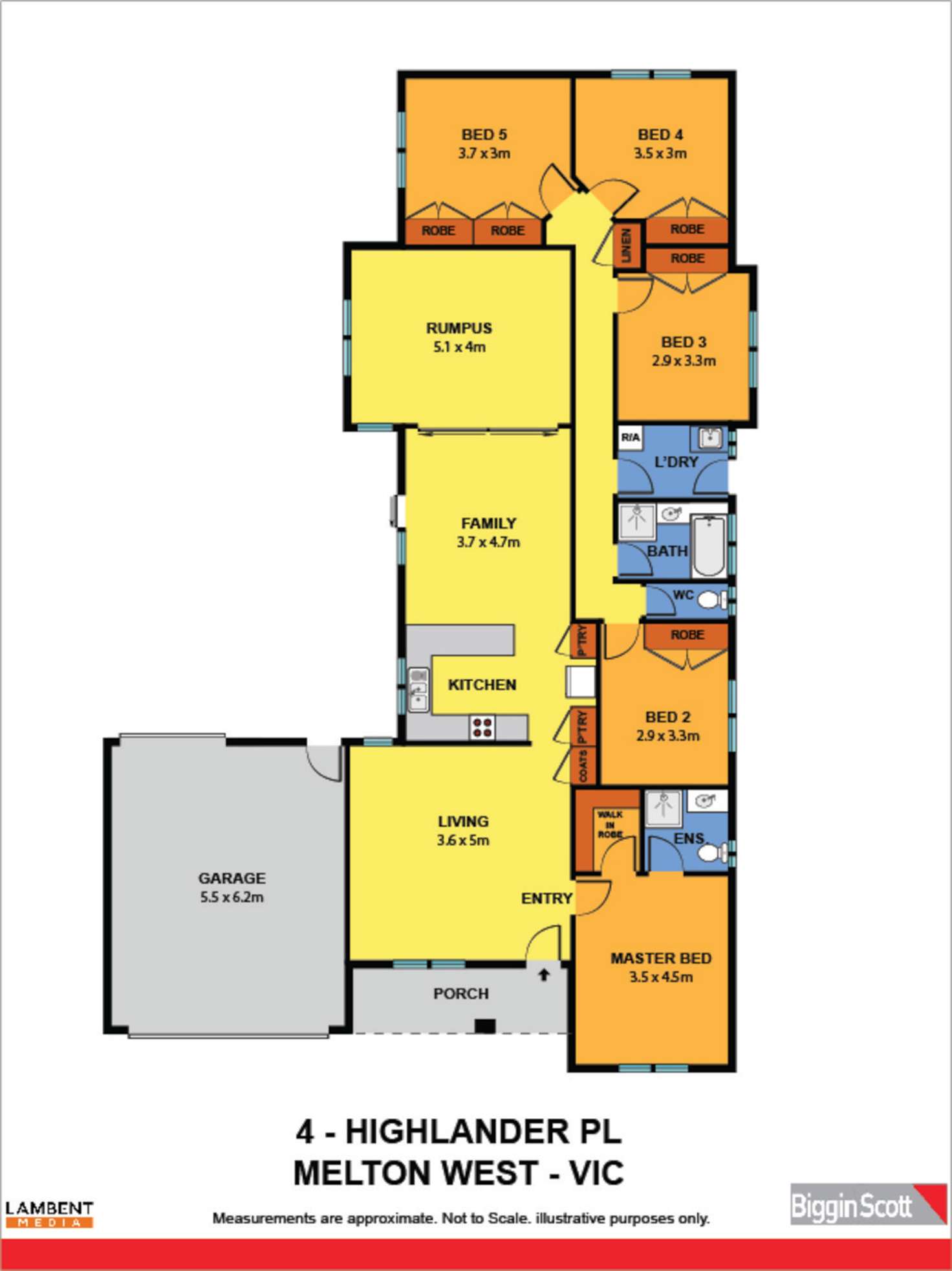 Floorplan of Homely house listing, 4 Highlander Place, Melton West VIC 3337