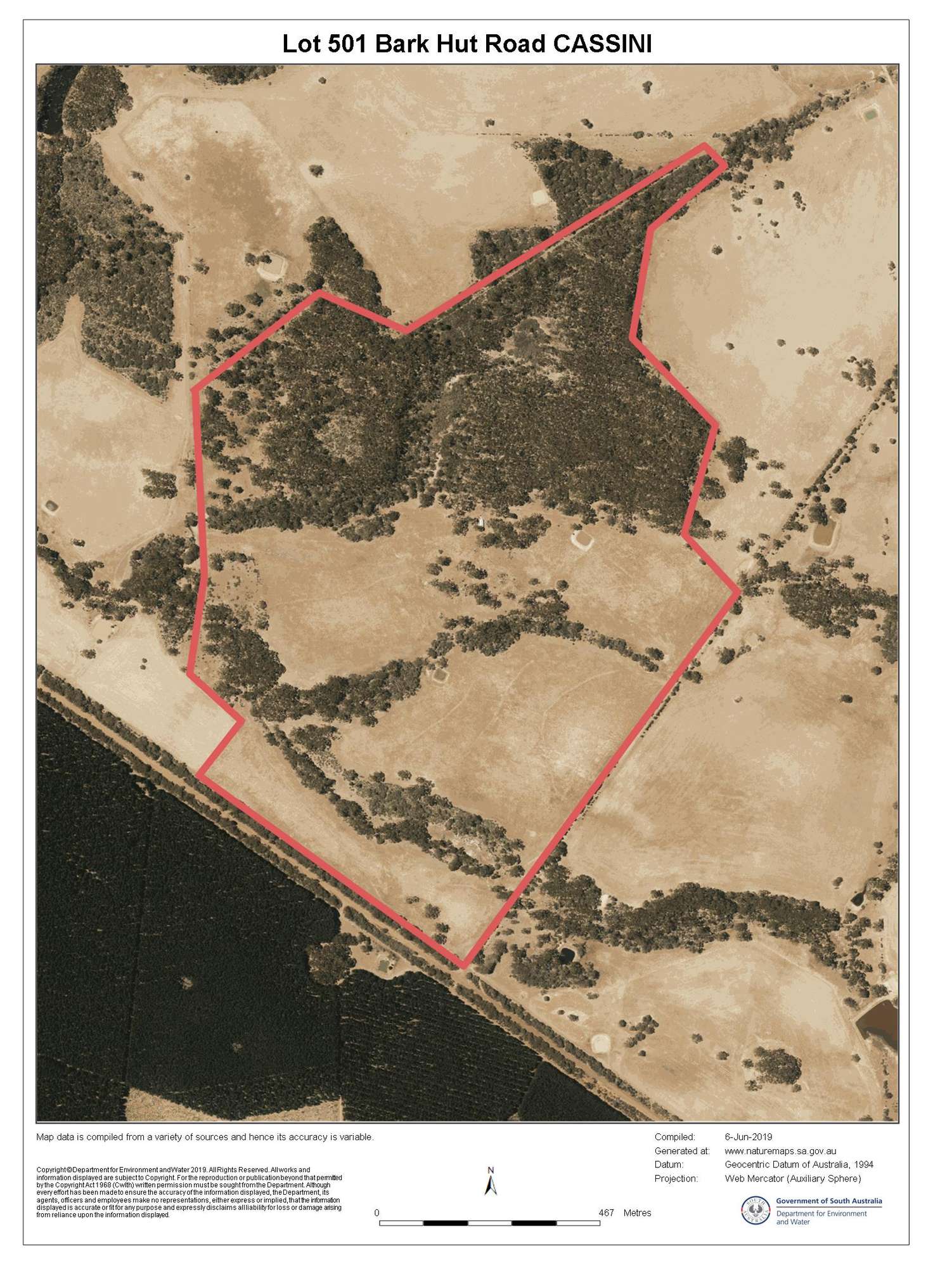 Floorplan of Homely lifestyle listing, LOT 501 BARK HUT ROAD, Cassini SA 5223