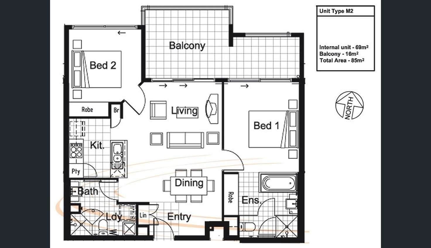 Floorplan of Homely apartment listing, 2102/92 Quay Street, Brisbane City QLD 4000