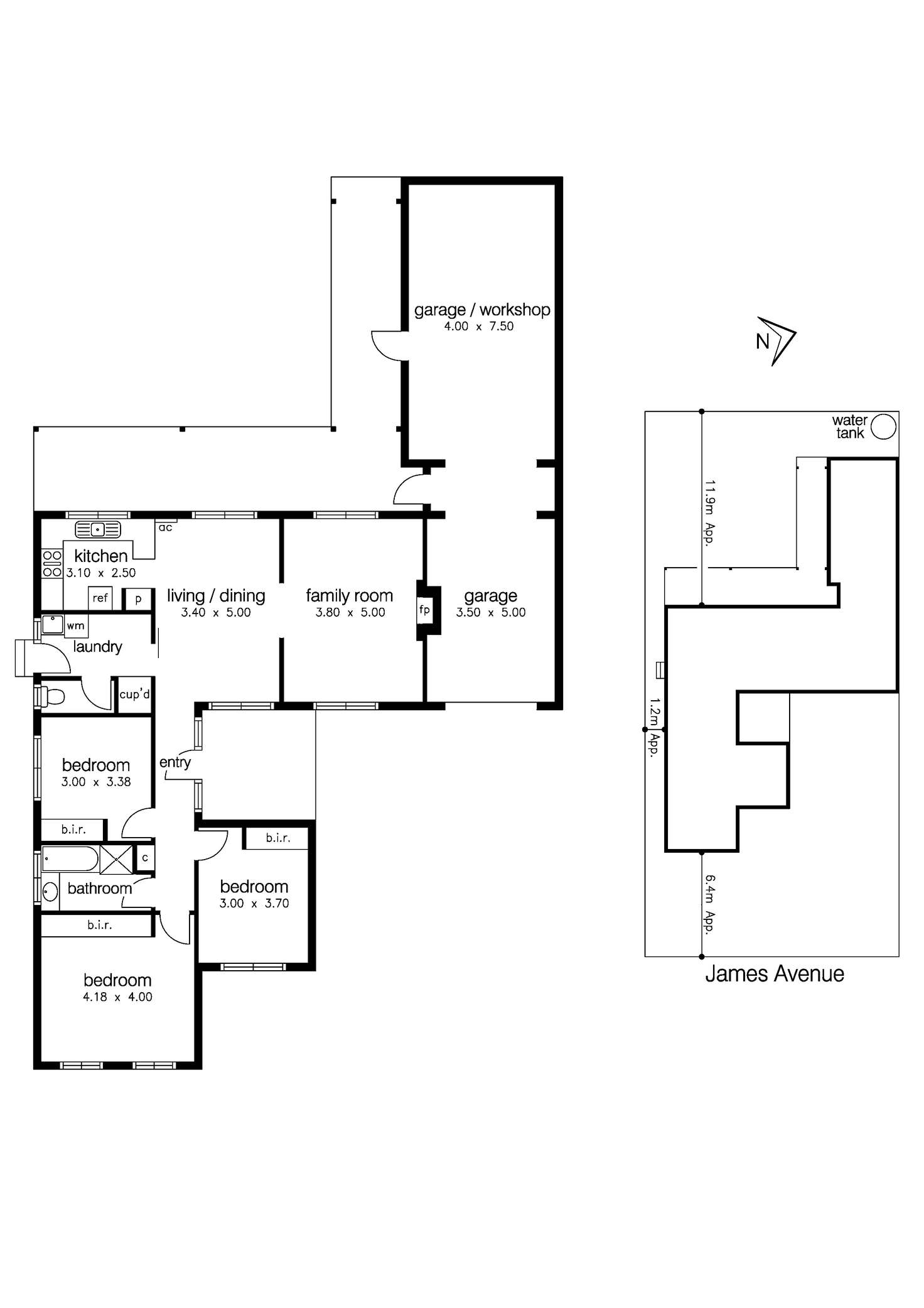 Floorplan of Homely house listing, 2 James Avenue, Seaholme VIC 3018