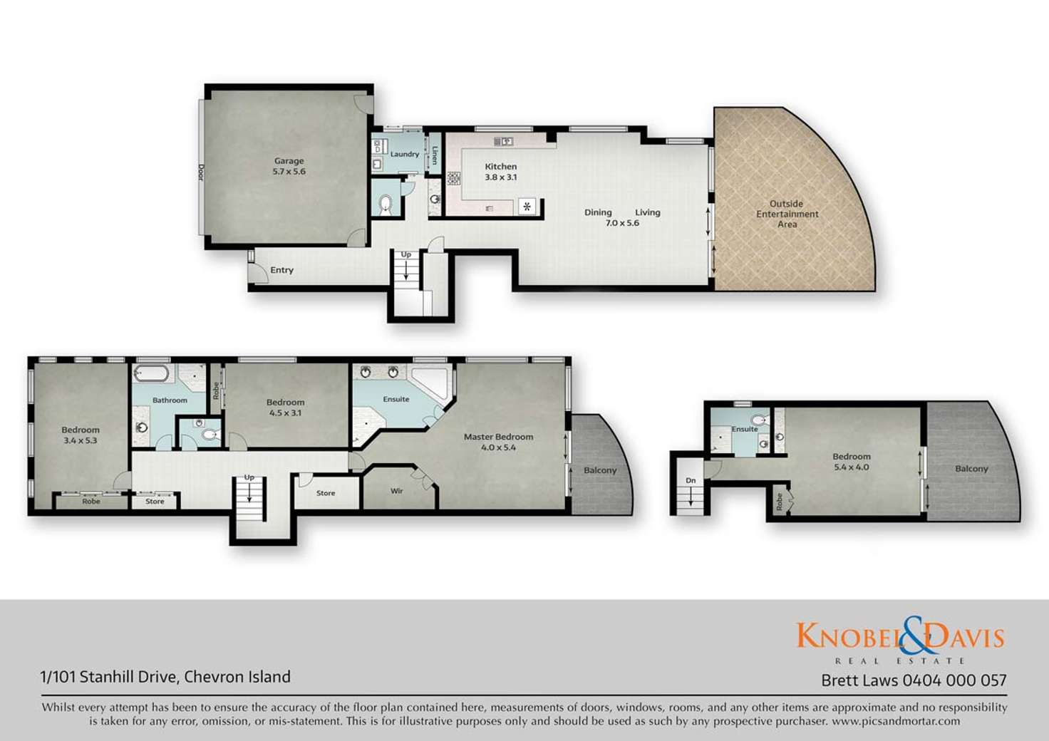 Floorplan of Homely house listing, 1/101 Stanhill Drive, Chevron Island QLD 4217