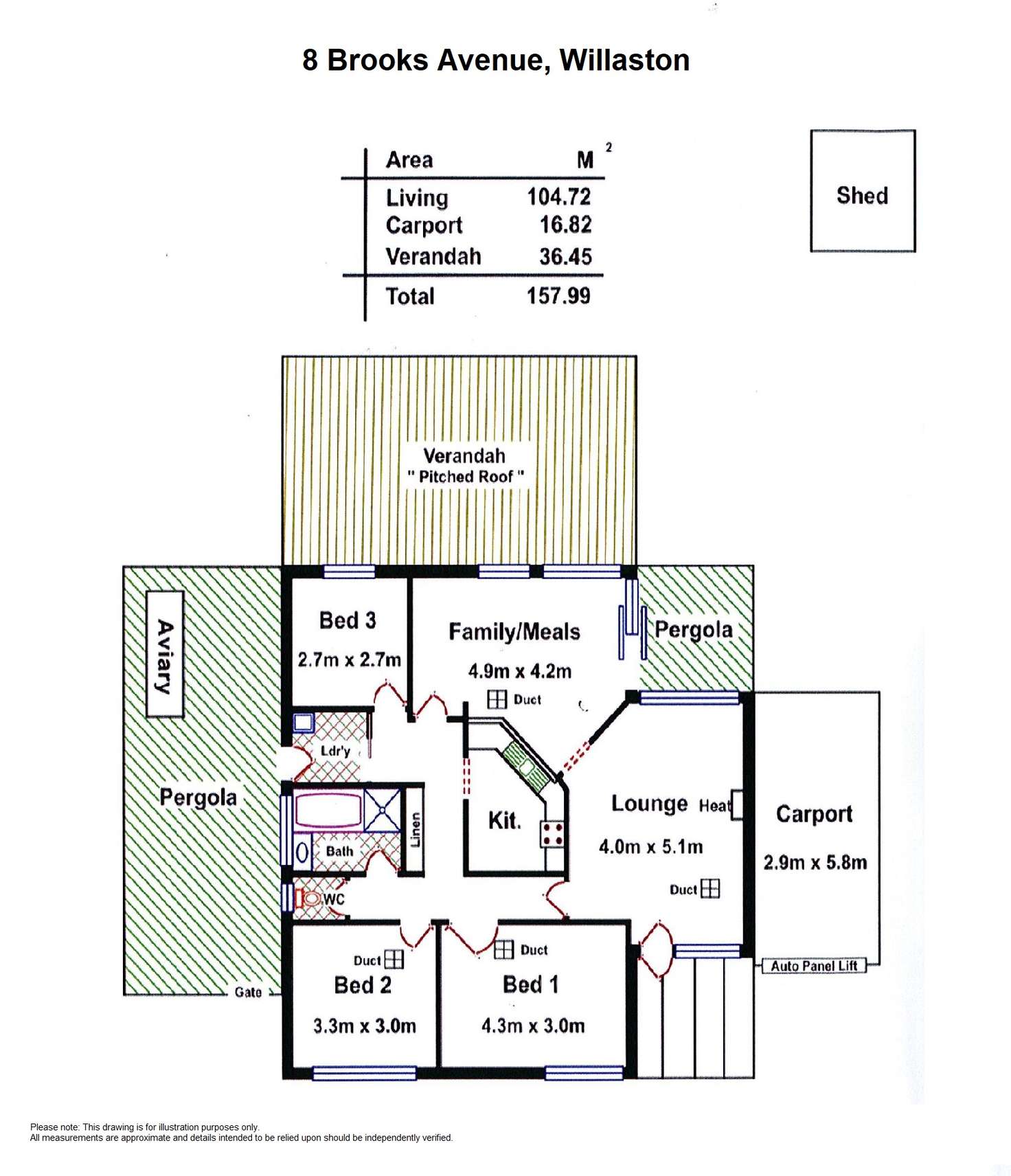 Floorplan of Homely house listing, 8 Brooks Avenue, Willaston SA 5118