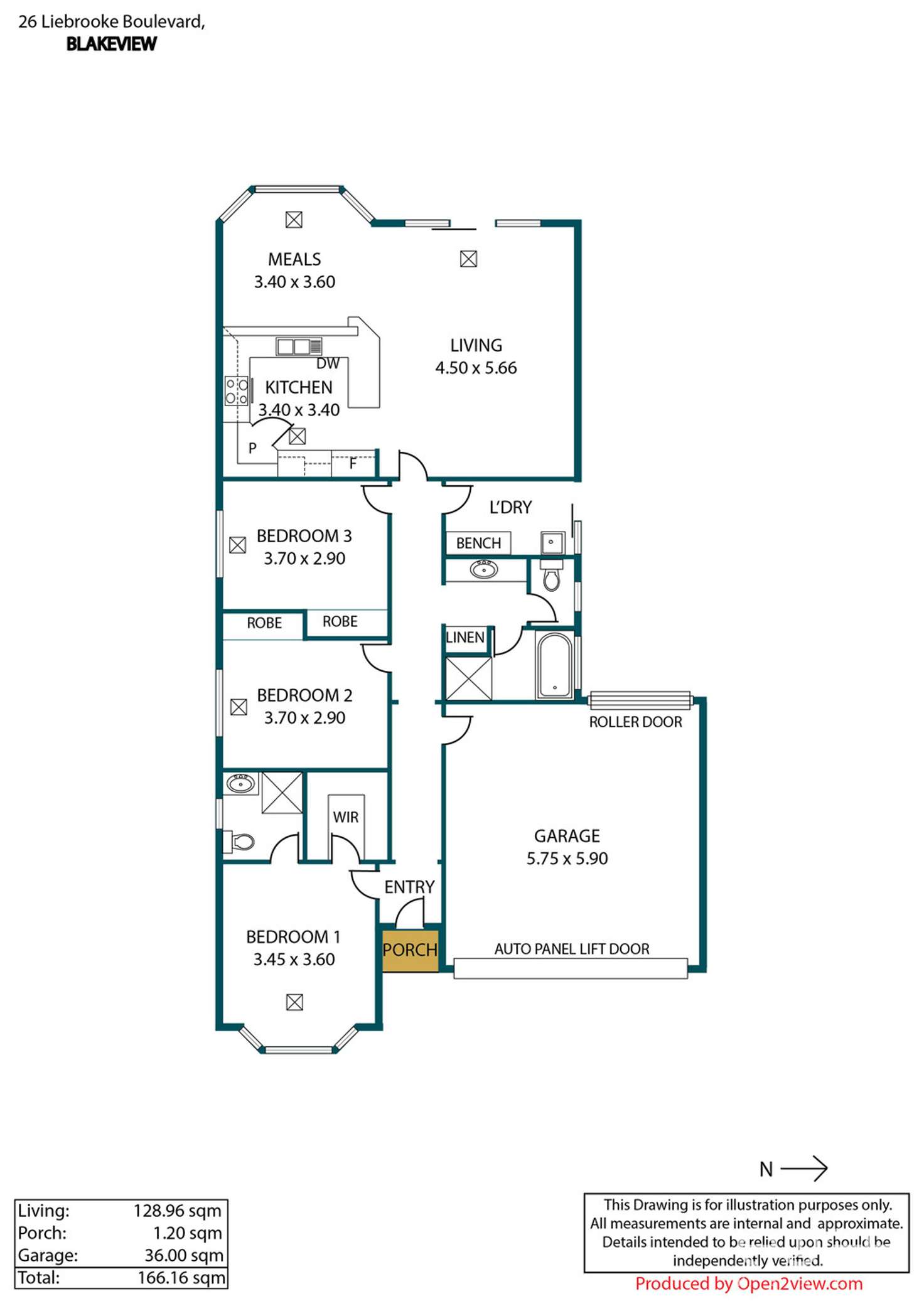 Floorplan of Homely house listing, 26 Liebrooke Boulevard, Blakeview SA 5114