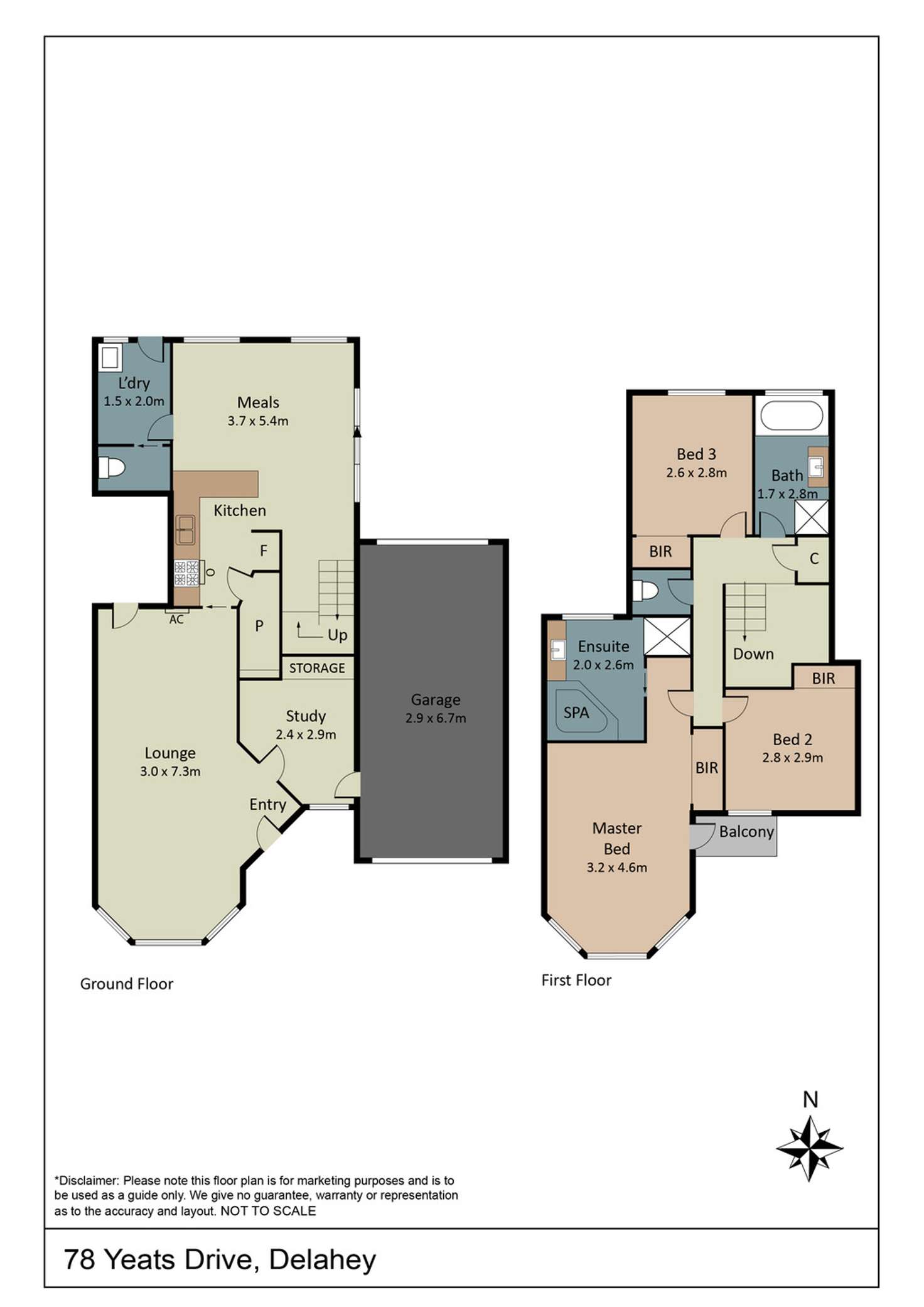 Floorplan of Homely house listing, 78 YEATS DRIVE, Delahey VIC 3037