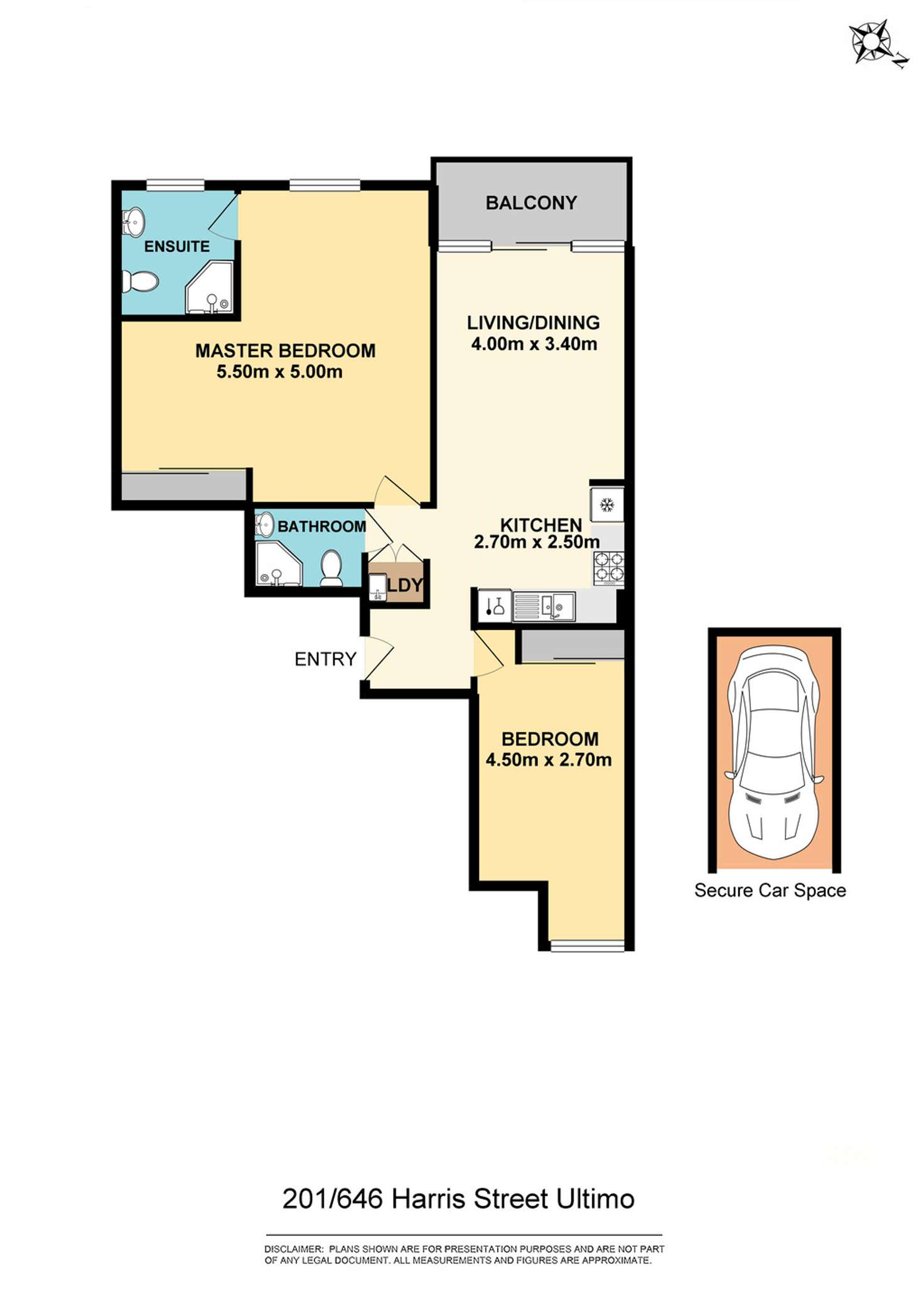 Floorplan of Homely apartment listing, 201/646 Harris Street, Ultimo NSW 2007