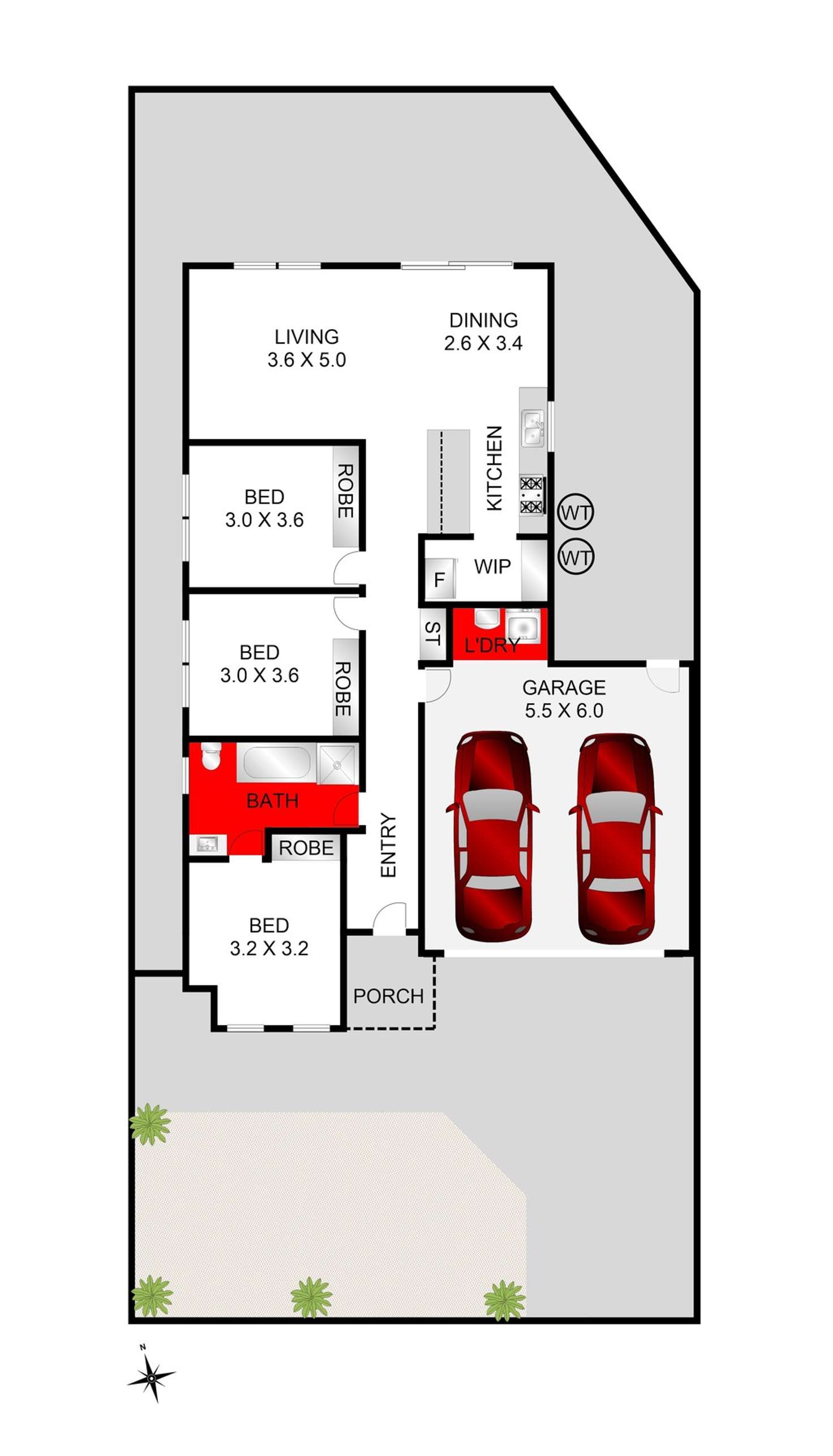 Floorplan of Homely townhouse listing, 39B Jedda Street, Bell Post Hill VIC 3215