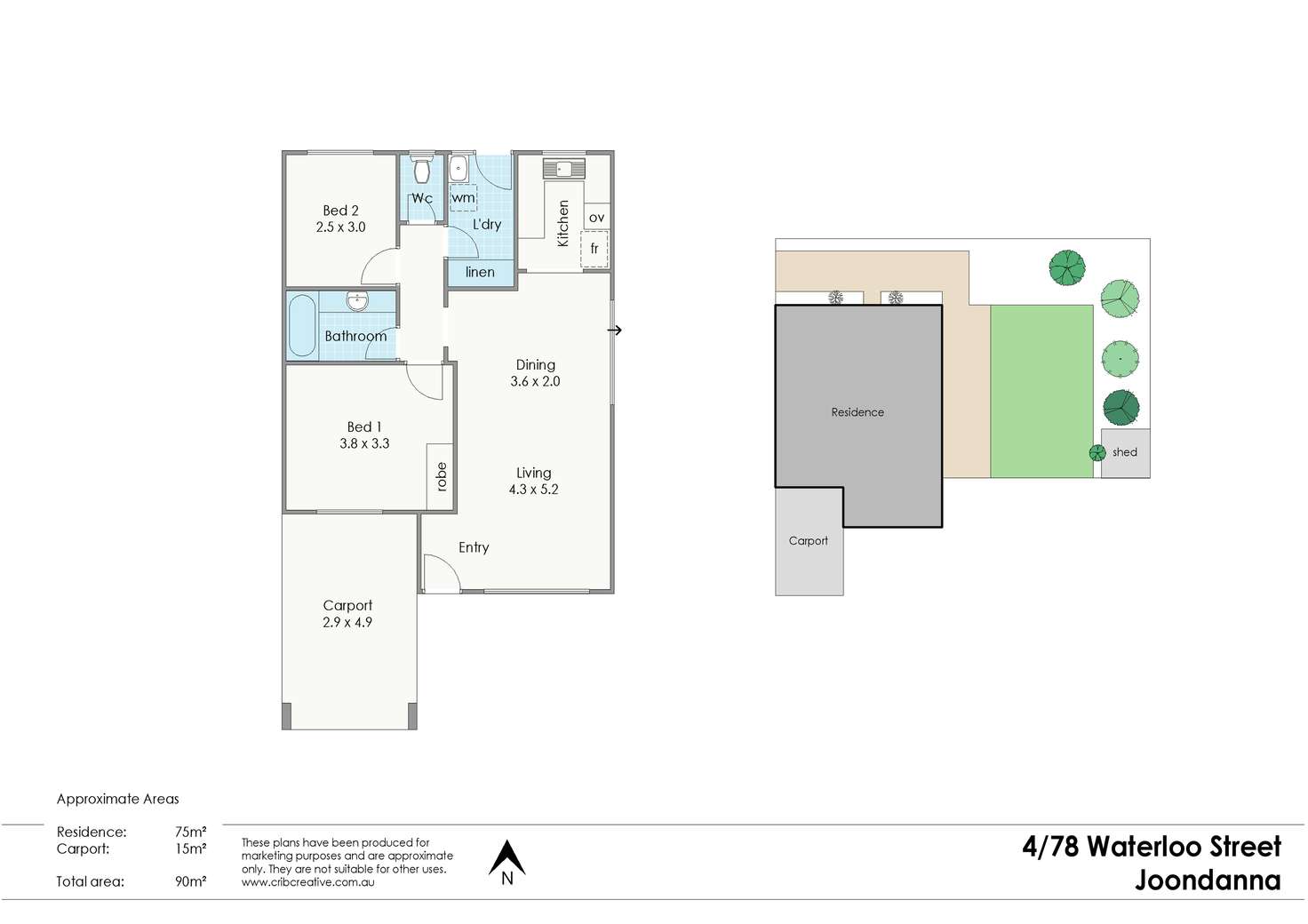 Floorplan of Homely villa listing, 4/78 Waterloo Street, Joondanna WA 6060