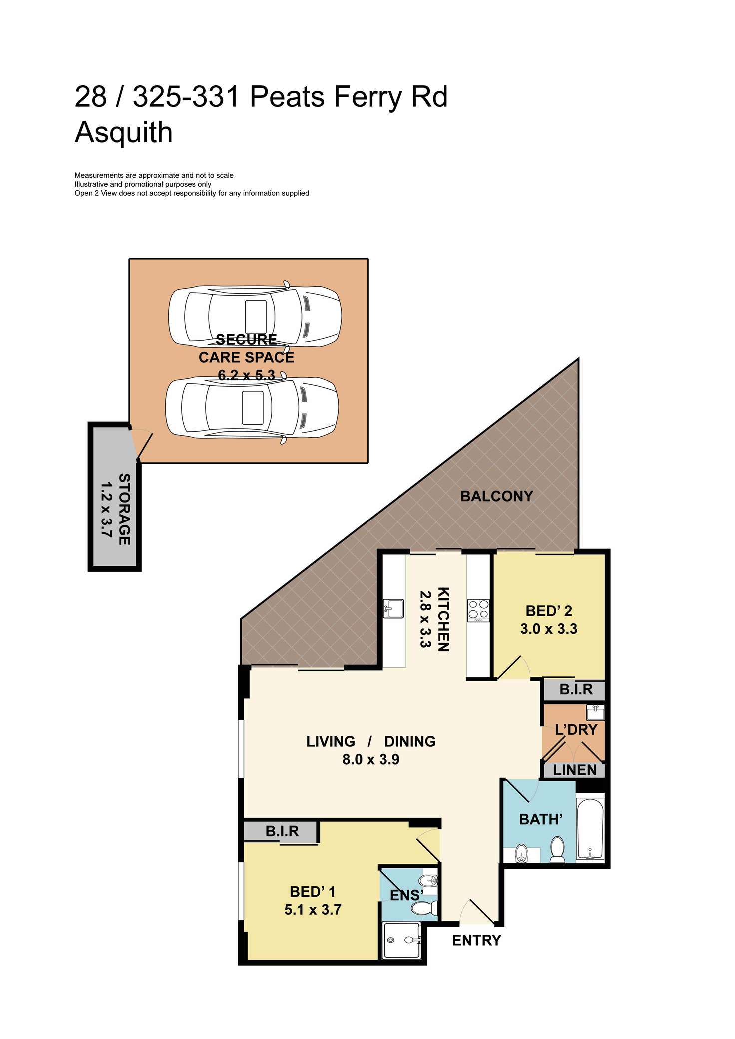 Floorplan of Homely apartment listing, 28/325-331 Peats Ferry Road, Asquith NSW 2077