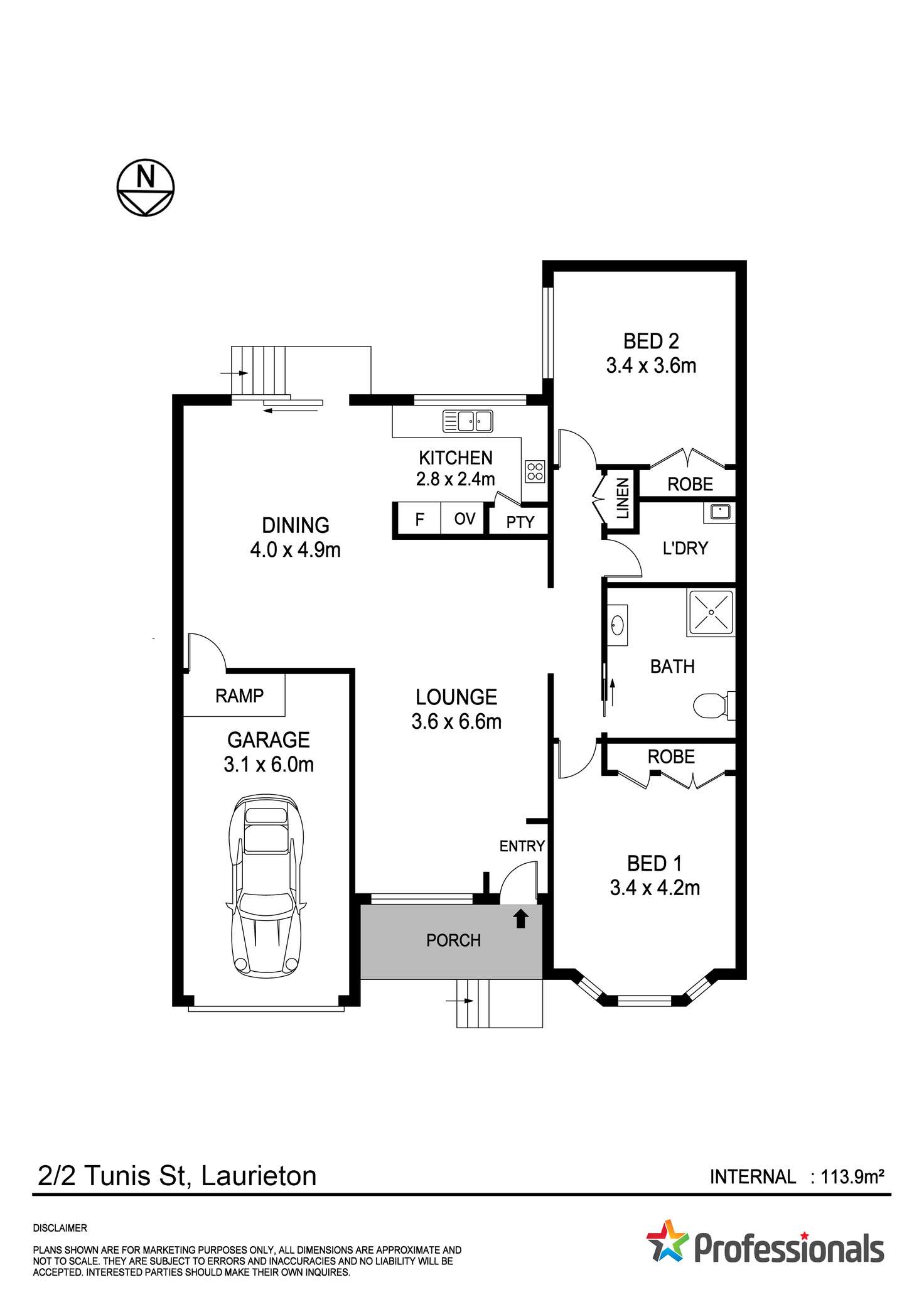 Floorplan of Homely house listing, 2/2A Tunis Street, Laurieton NSW 2443