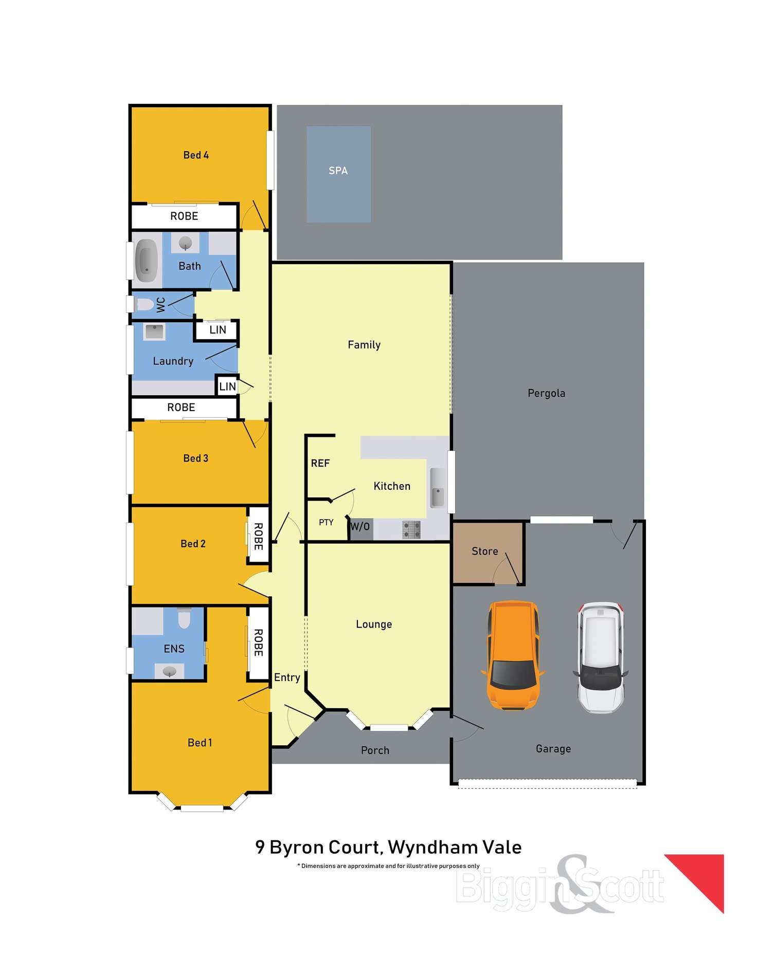 Floorplan of Homely house listing, 9 Byron Court, Wyndham Vale VIC 3024