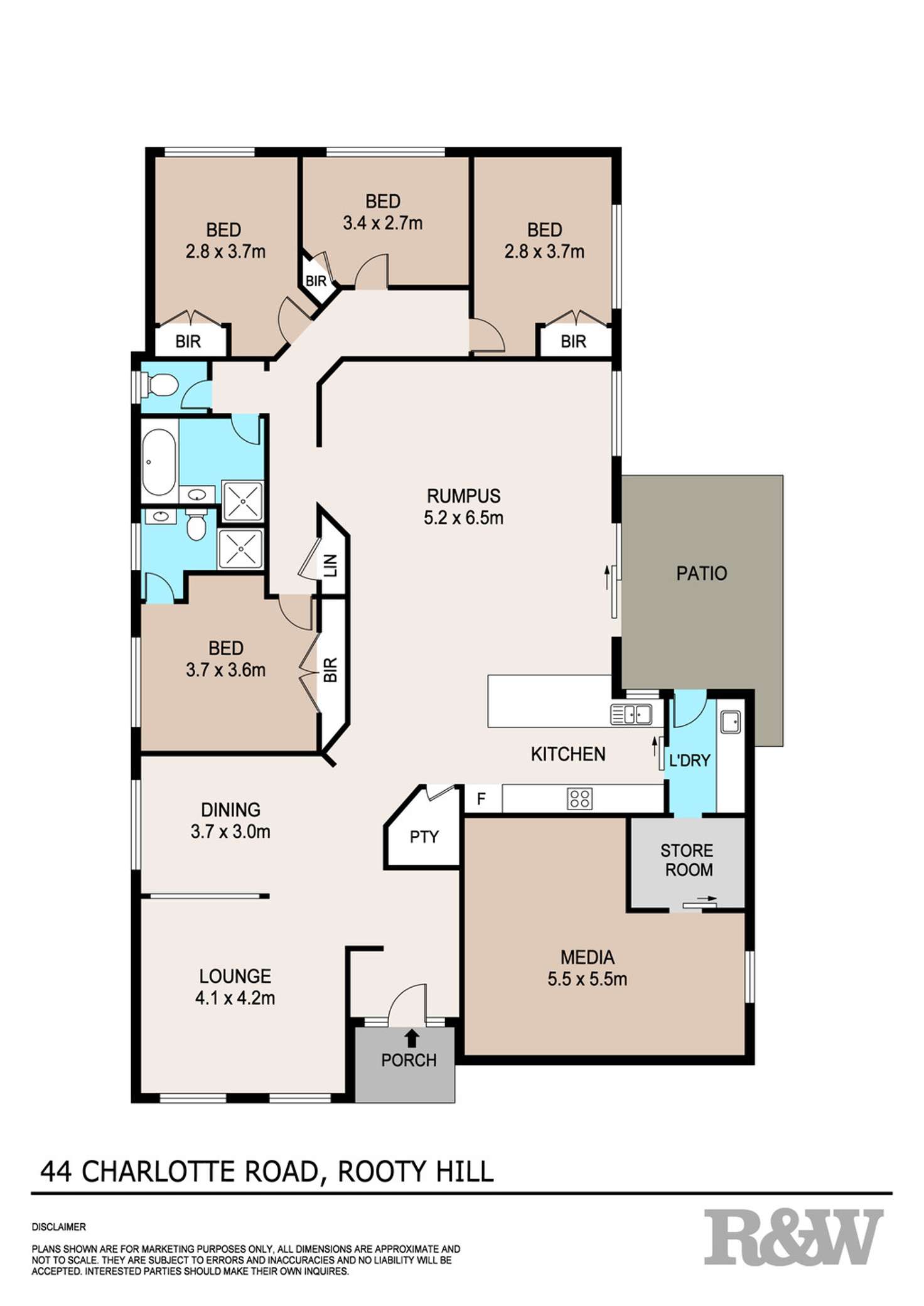 Floorplan of Homely house listing, 44 Charlotte Road, Rooty Hill NSW 2766