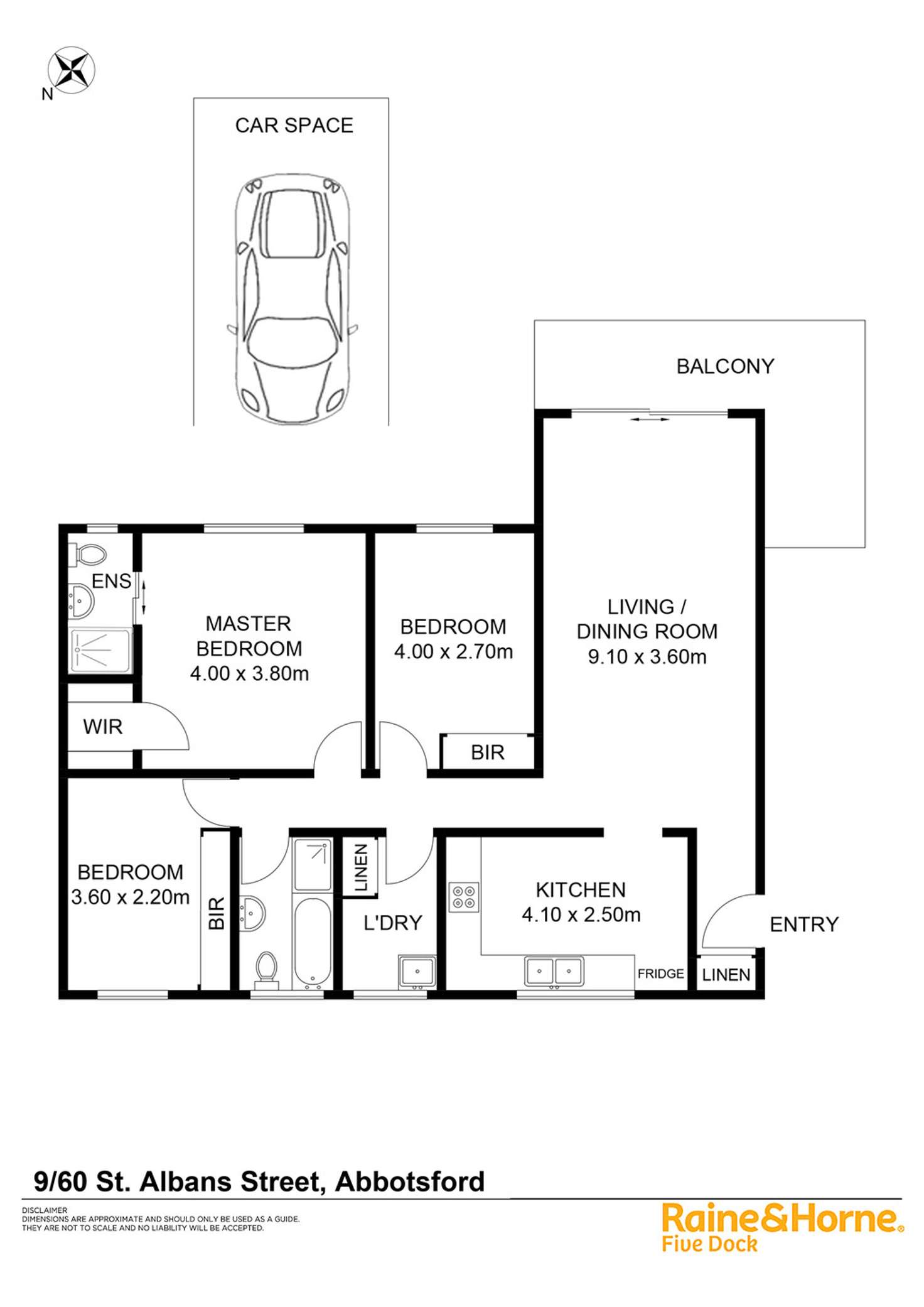 Floorplan of Homely apartment listing, 9/60 ST ALBANS STREET, Abbotsford NSW 2046