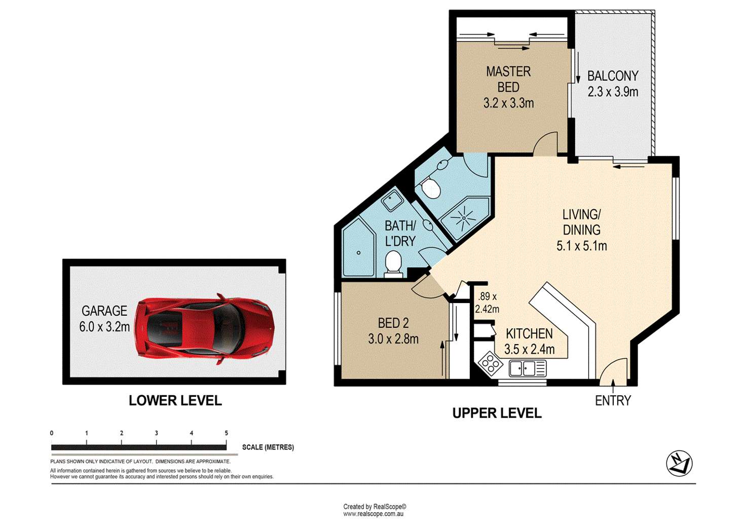 Floorplan of Homely apartment listing, 5/1 Hillsdon Road, Taringa QLD 4068