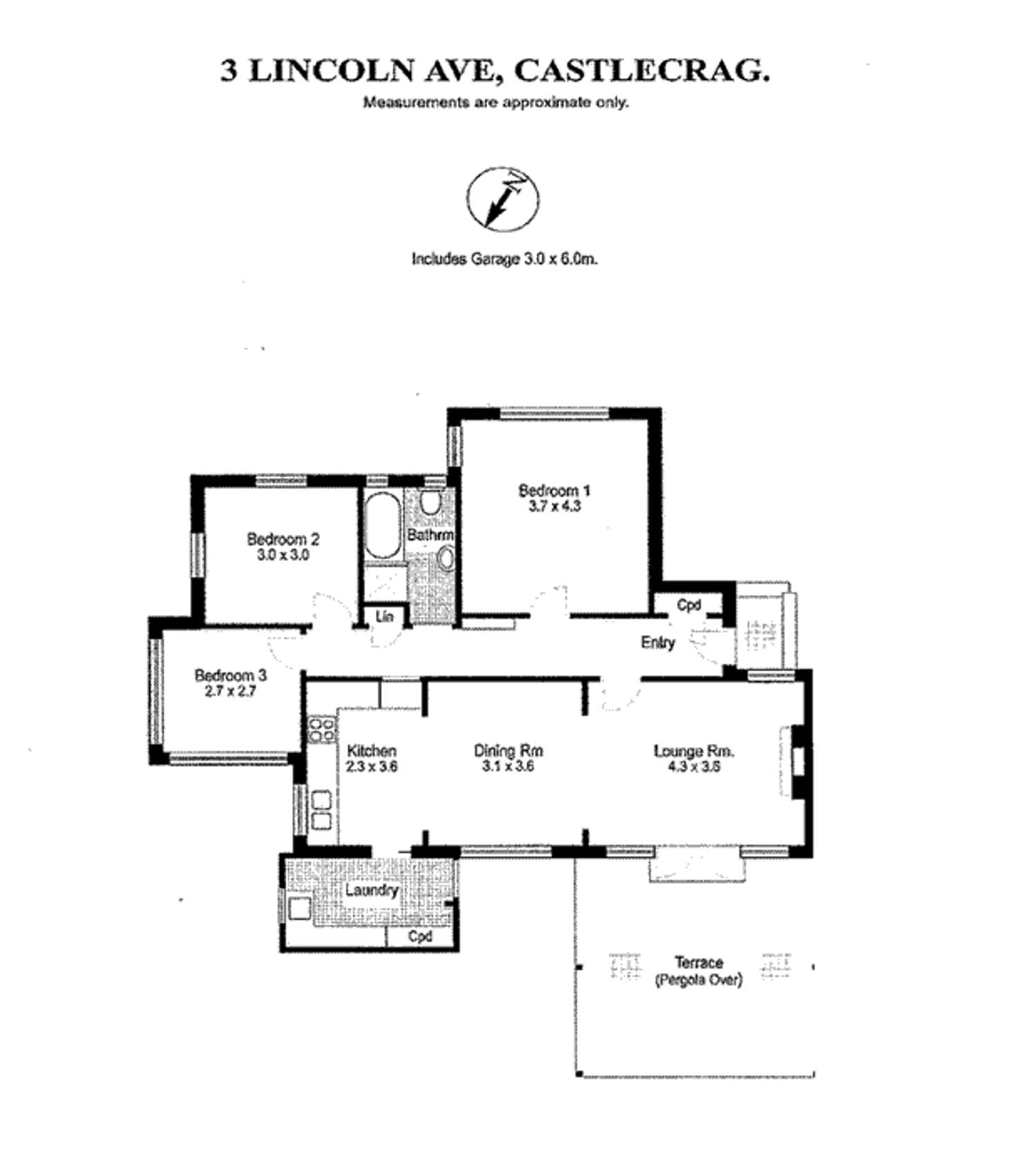 Floorplan of Homely house listing, 3 Lincoln Avenue, Castlecrag NSW 2068