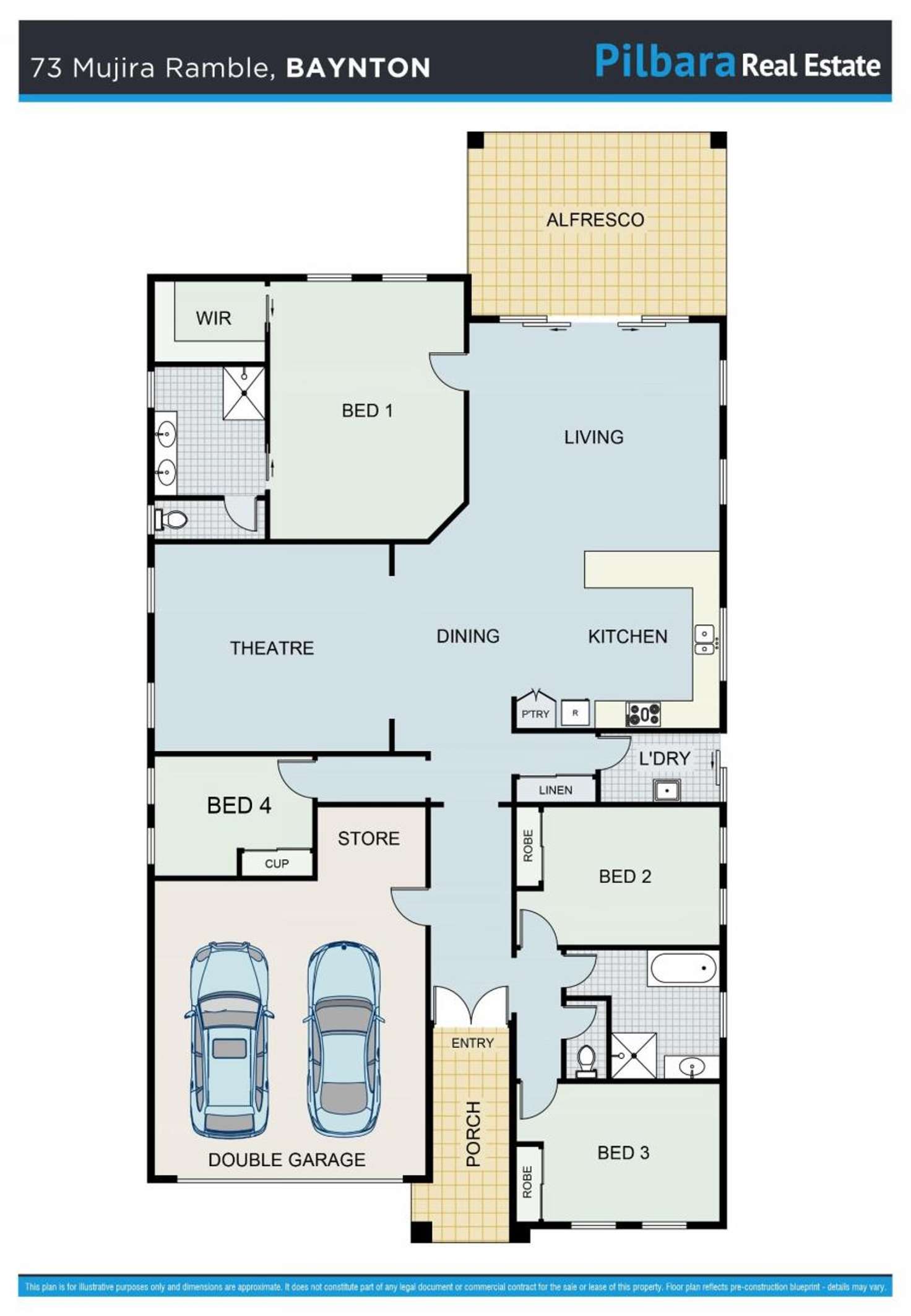 Floorplan of Homely house listing, 73 Mujira Ramble, Baynton WA 6714