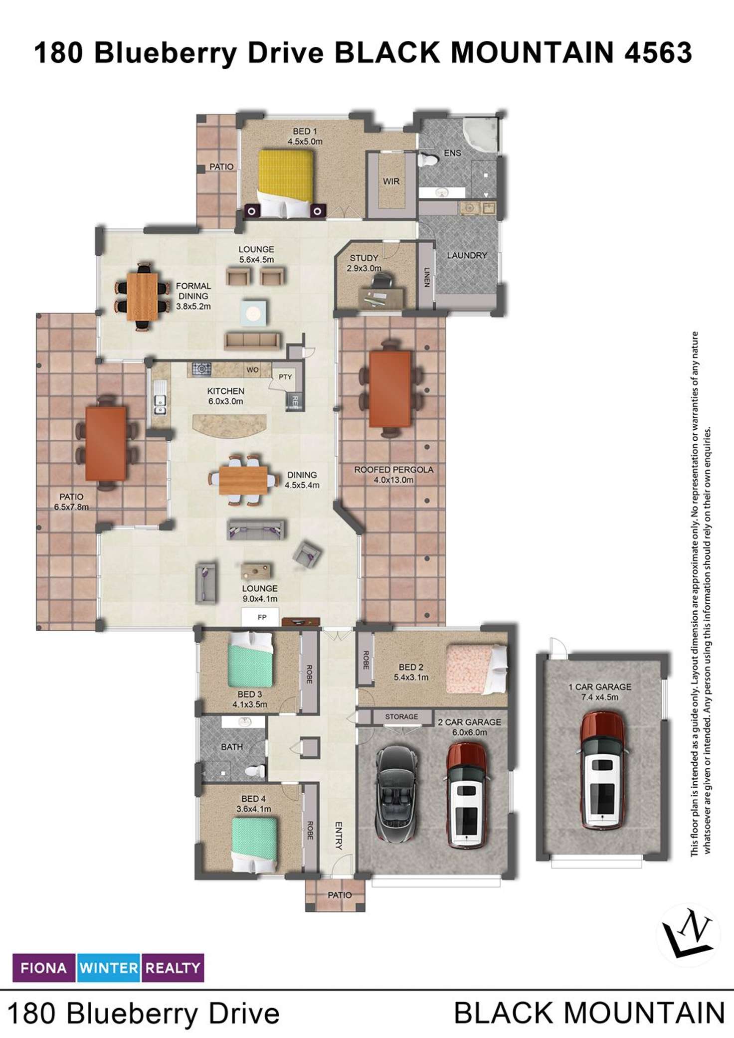 Floorplan of Homely house listing, 180 Blueberry Drive, Black Mountain QLD 4563