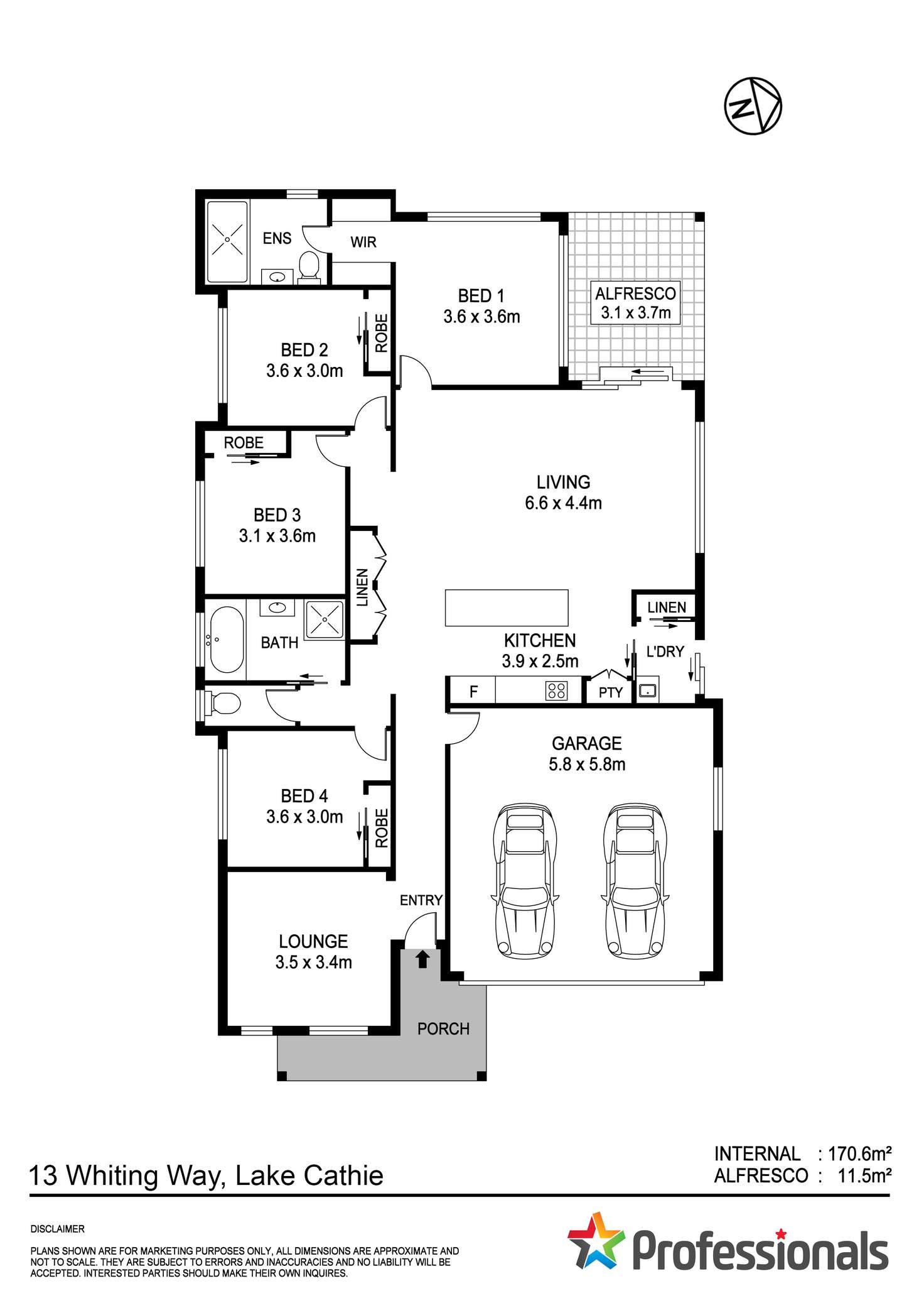 Floorplan of Homely house listing, 13 Whiting Way, Lake Cathie NSW 2445