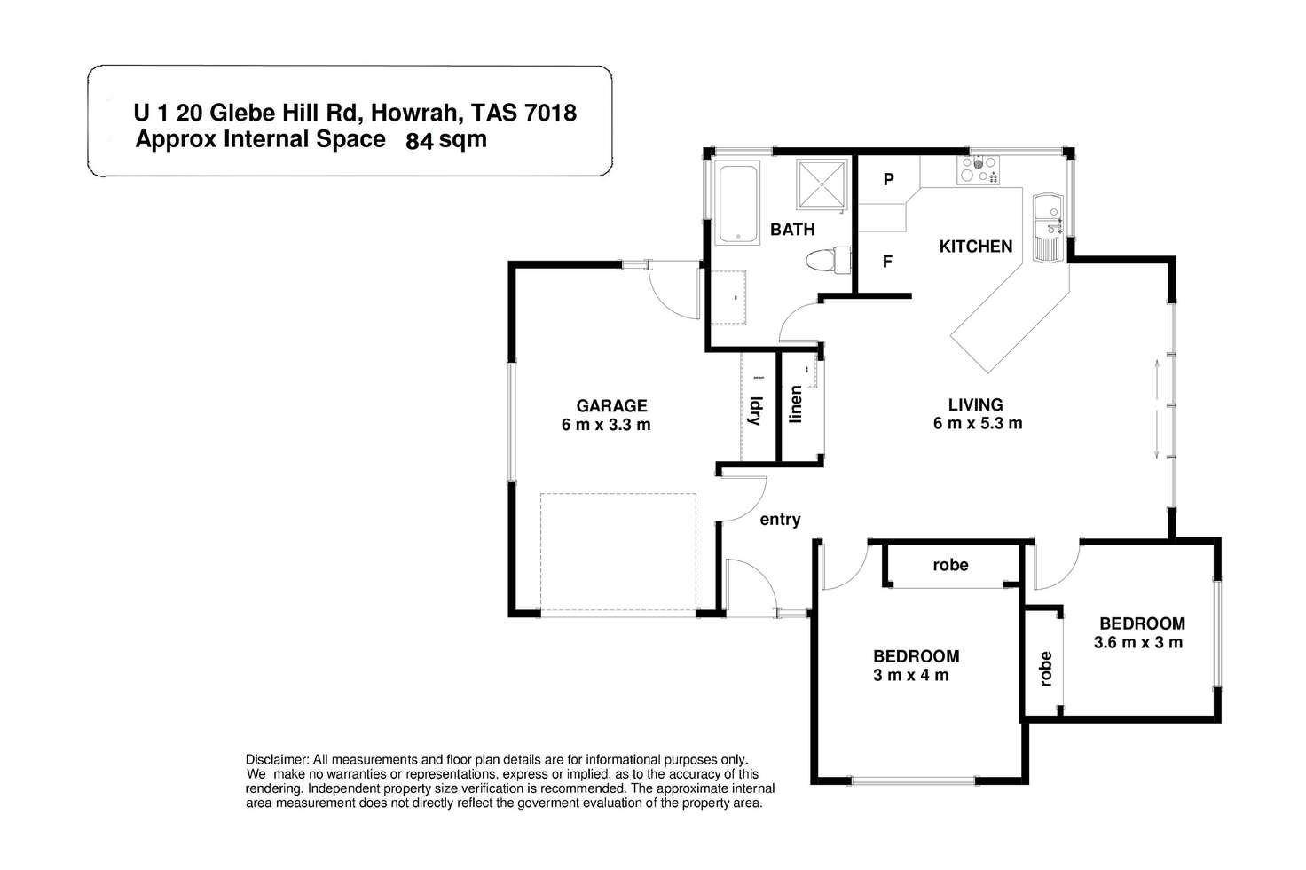 Floorplan of Homely unit listing, 1-20 Glebe Hill Road, Howrah TAS 7018