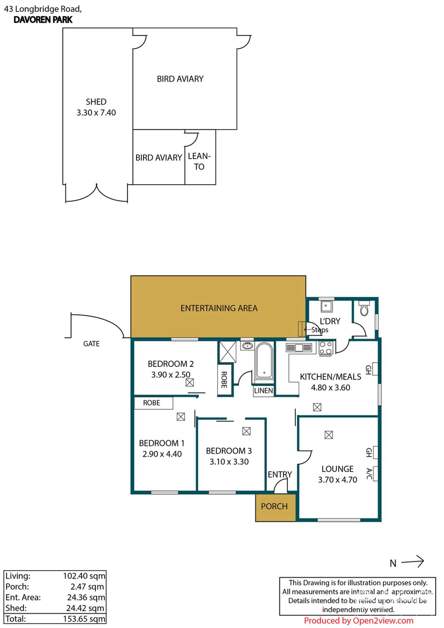 Floorplan of Homely house listing, 43 Longbridge Road, Davoren Park SA 5113