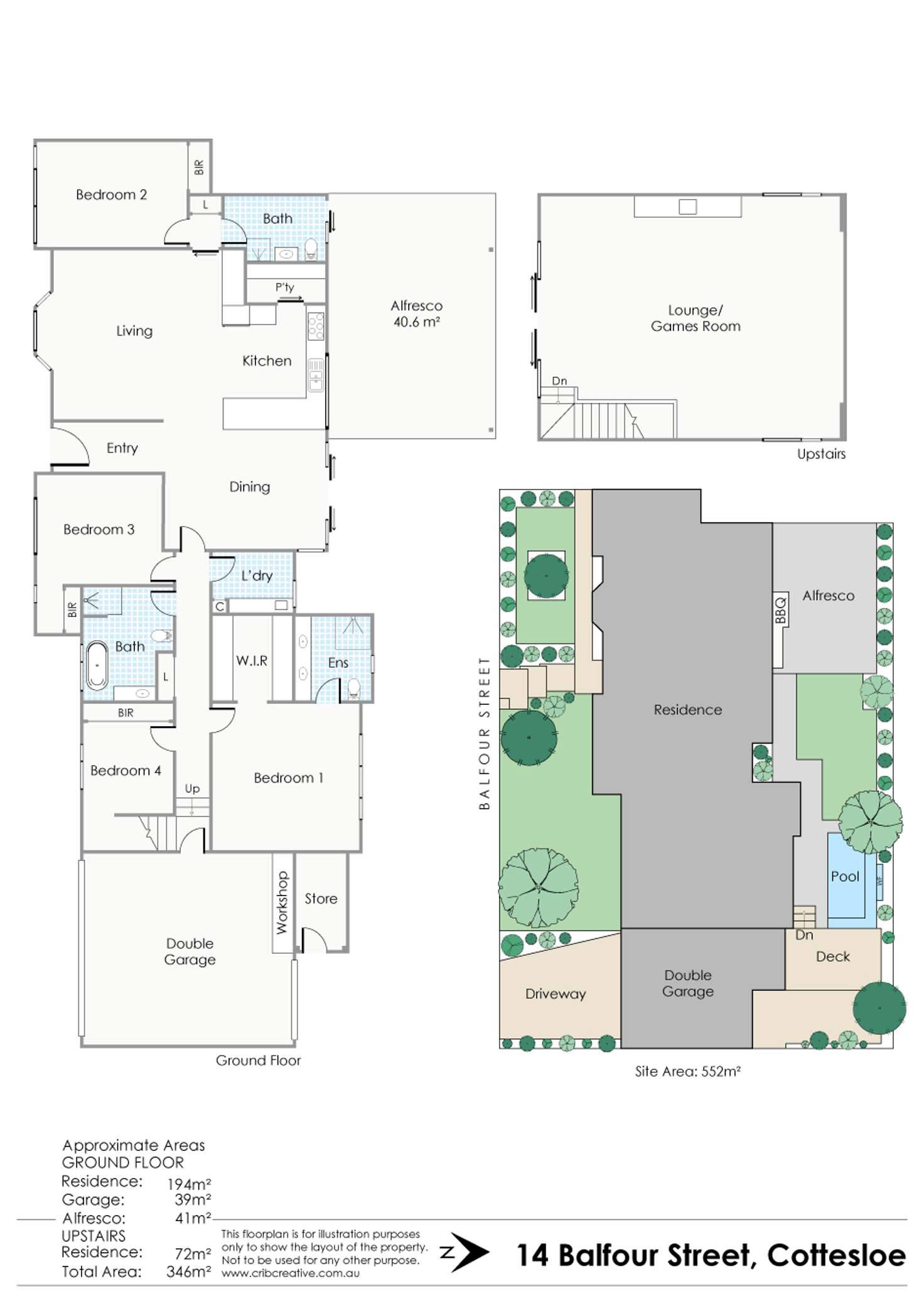 Floorplan of Homely house listing, 14 Balfour Street, Cottesloe WA 6011