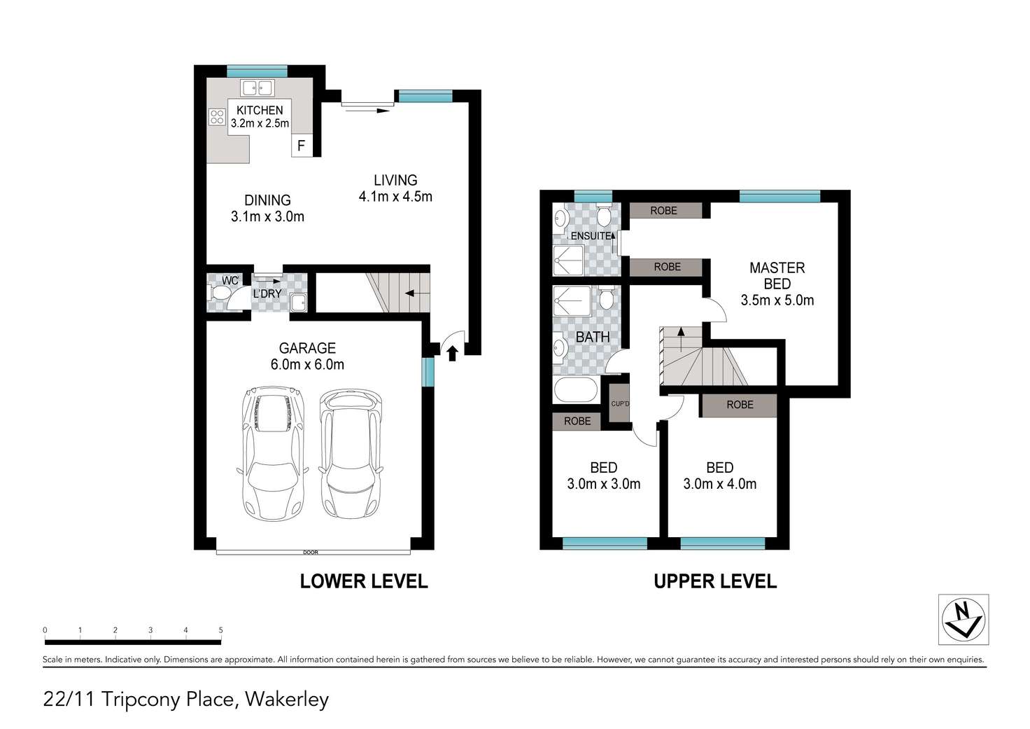 Floorplan of Homely townhouse listing, 22/11 TRIPCONY PLACE, Wakerley QLD 4154