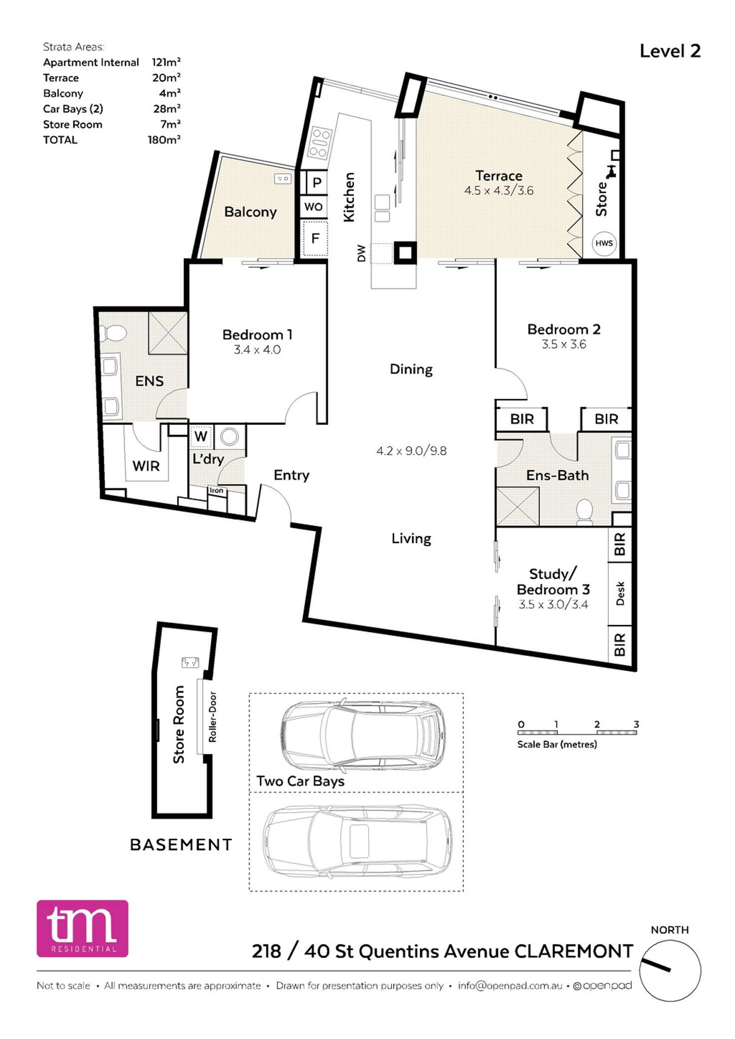 Floorplan of Homely apartment listing, 218/40 St Quentin Avenue, Claremont WA 6010