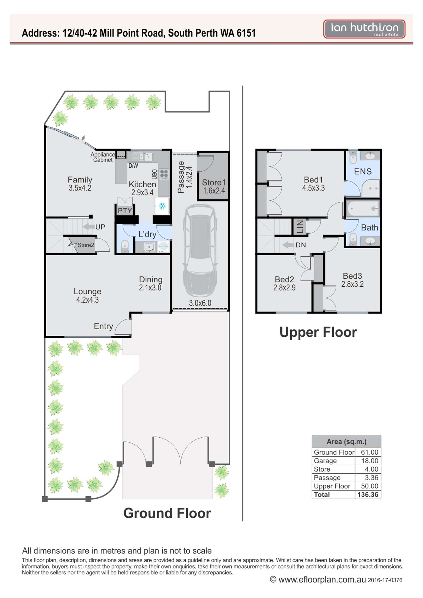 Floorplan of Homely townhouse listing, 12/40 Mill Point Rd, South Perth WA 6151