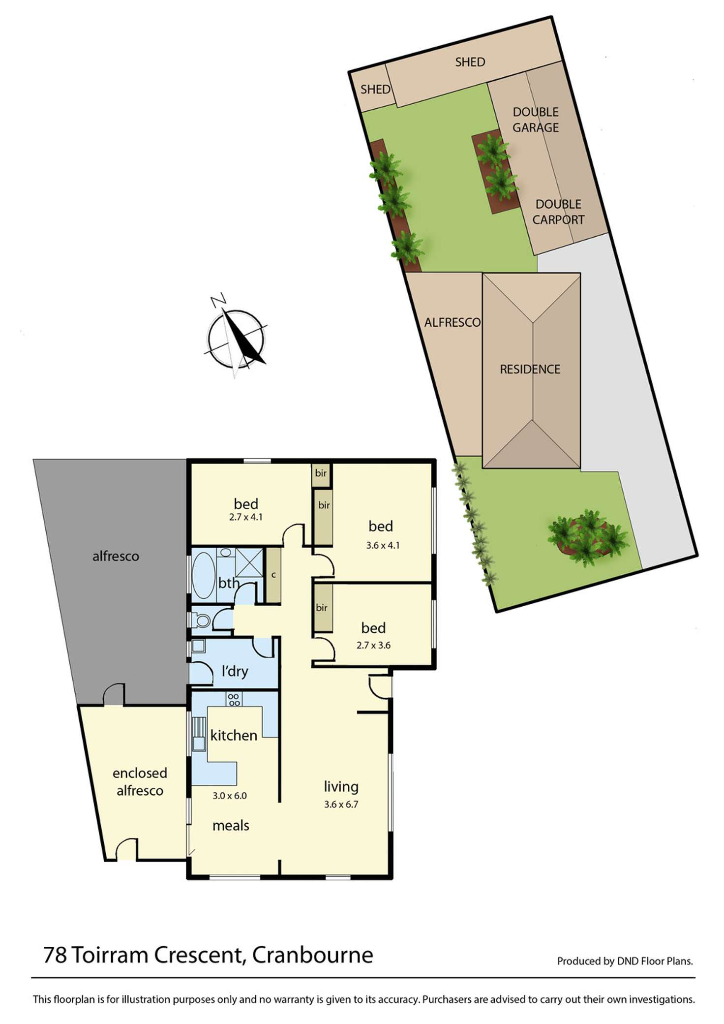 Floorplan of Homely house listing, 78 Toirram Crescent, Cranbourne VIC 3977