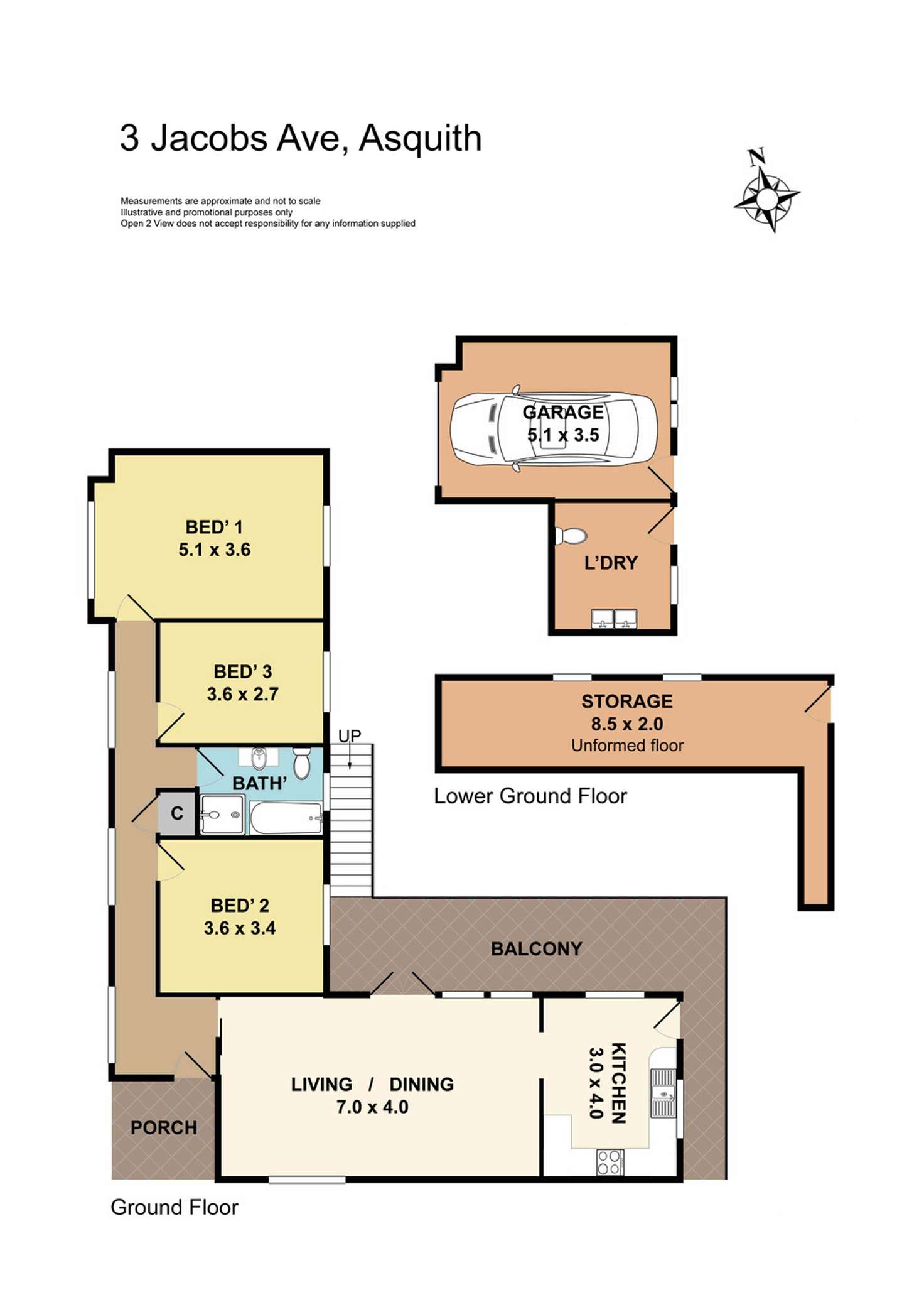 Floorplan of Homely house listing, 3 Jacobs Avenue, Asquith NSW 2077