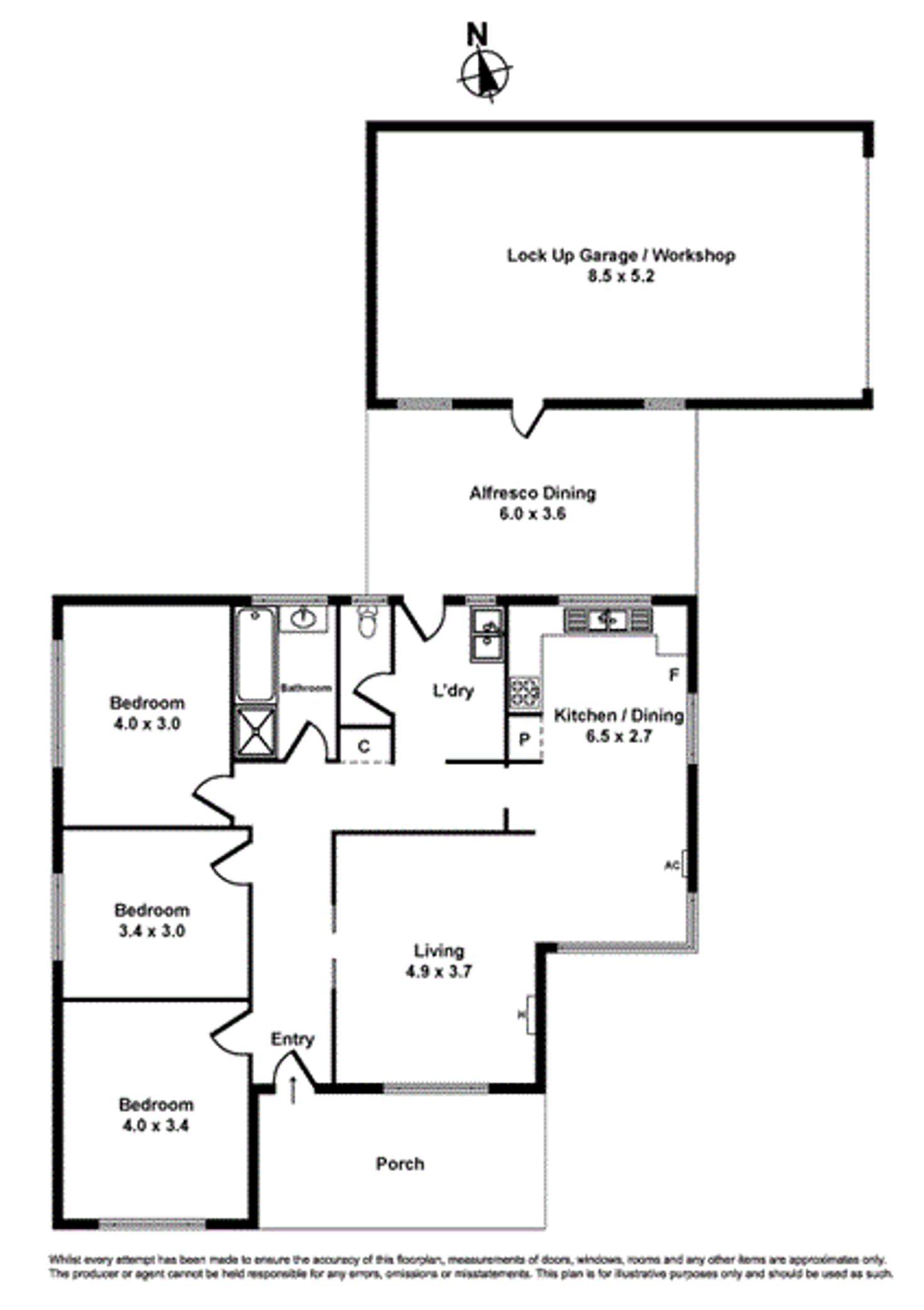Floorplan of Homely unit listing, 6 Harris Street, Altona North VIC 3025
