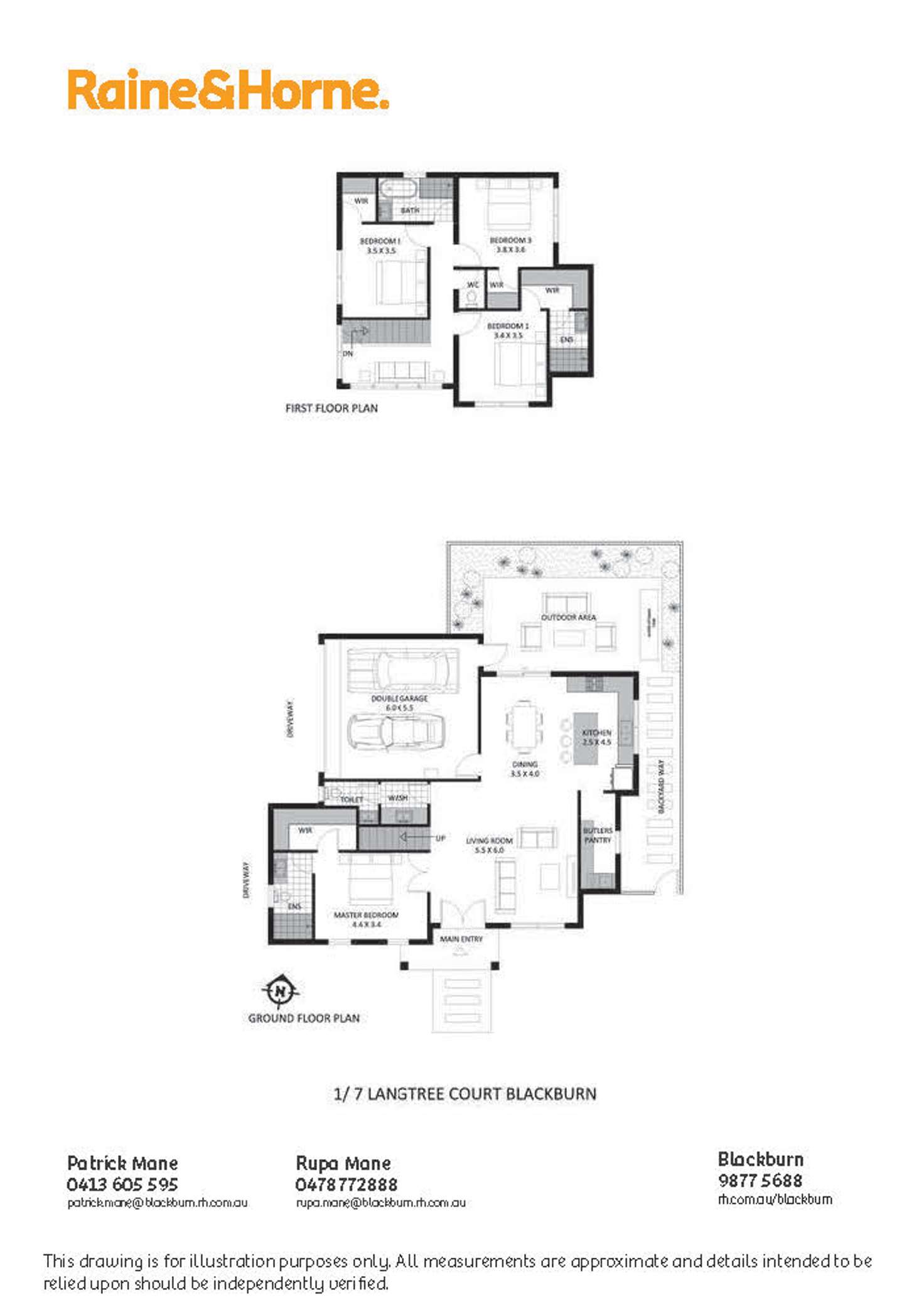 Floorplan of Homely house listing, 1/7 LANGTREE COURT, Blackburn VIC 3130